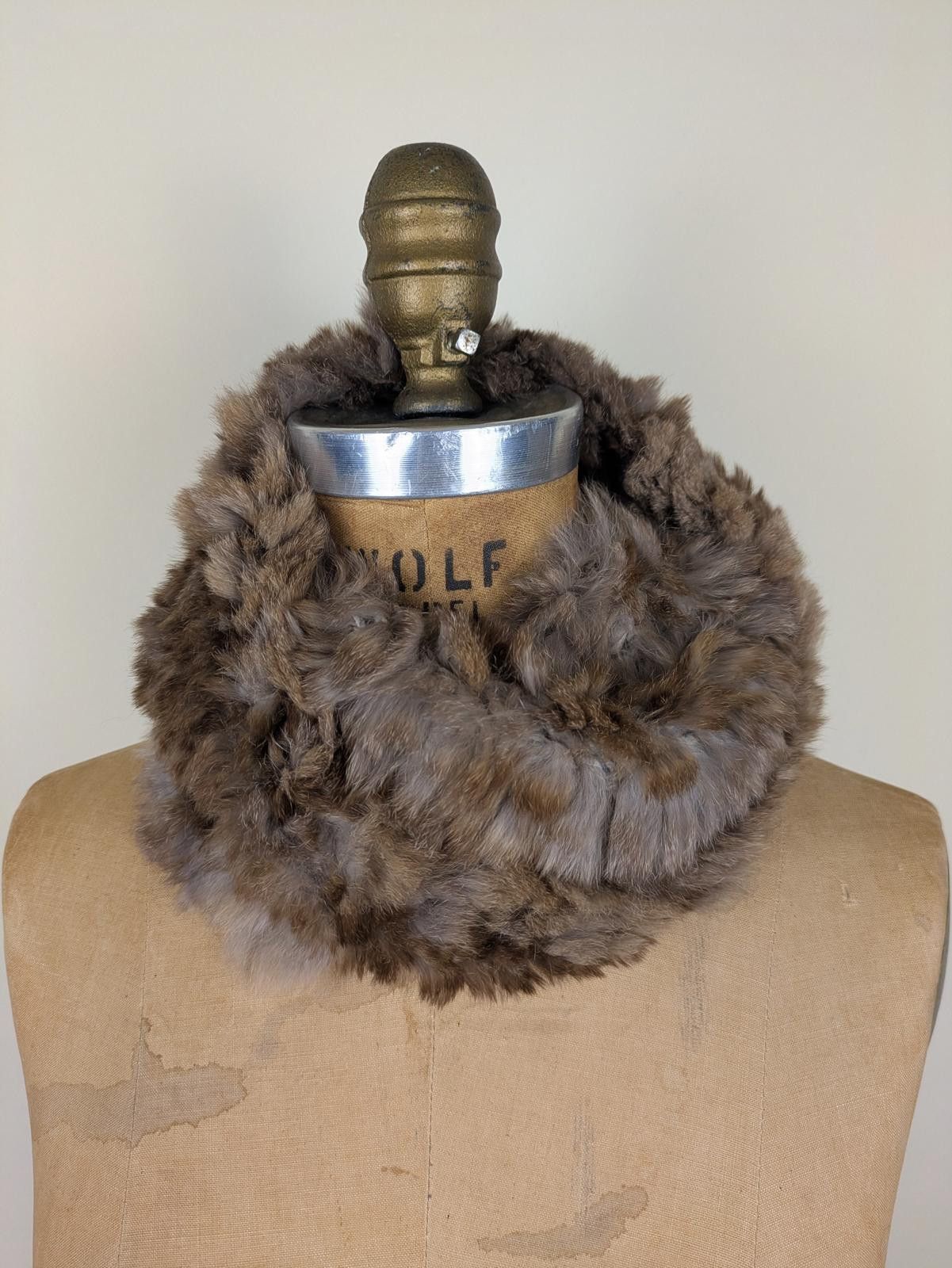 Other 1990's brown rabbit fur scarf hat headband Size ONE SIZE - 7 Thumbnail