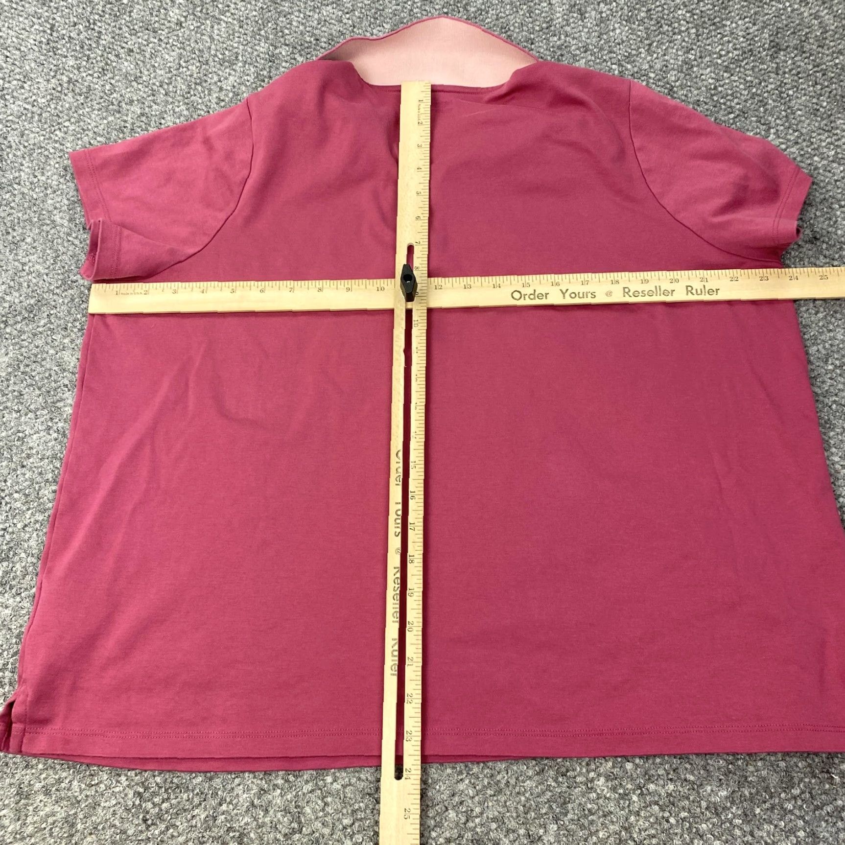 Lands' End Lands' End Polo Shirt Womens 2X Plus Rose Pink Short Sleeve 3 Button Cotton Polo Womens 2X Plus Pink Short Sleeve Solid Button Womens Size XXL / US 16-18 / IT 52-54 - 5 Thumbnail