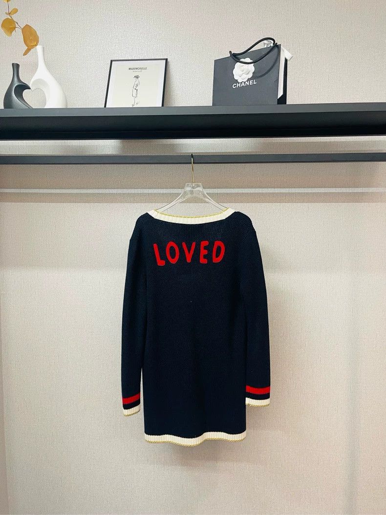 Gucci Gucci Black v-neck pearl buckle cardigan 2504-Nextarrow Size M / US 6-8 / IT 42-44 - 2 Thumbnail