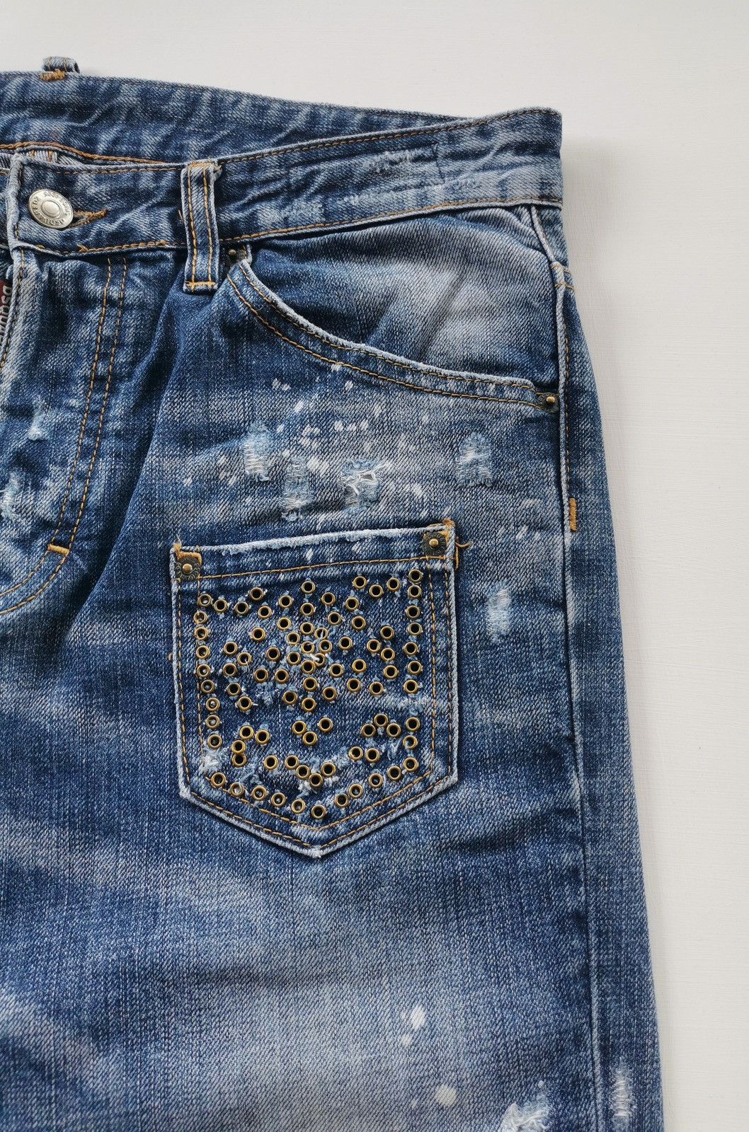 Dsquared2 Dsquared2 Distressed Italy Denim Jeans Size US 33 - 3 Thumbnail