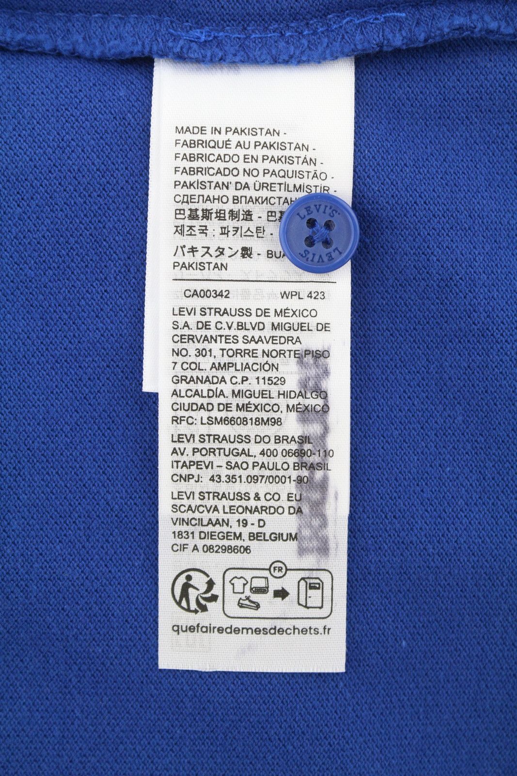 Levi's STANDARD FIT XL Blue Cotton Patch Logo 87875 Size US XL / EU 56 / 4 - 9 Thumbnail