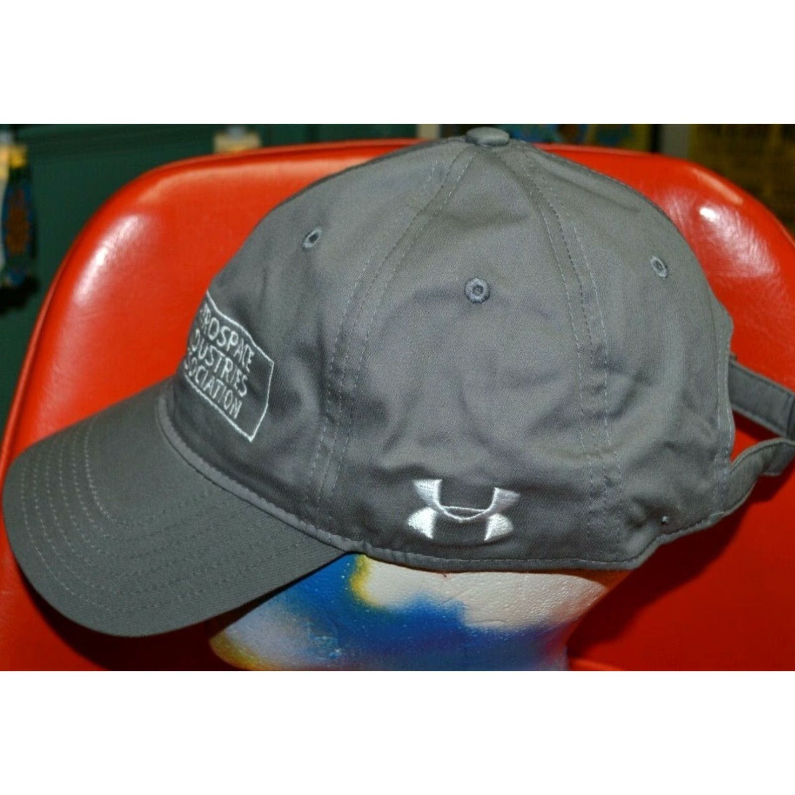 Under Armour AIA Aerospace Industries Association Under Armour Baseball Hat Cap Gray Adjustable Men Hat Size ONE SIZE - 2 Thumbnail