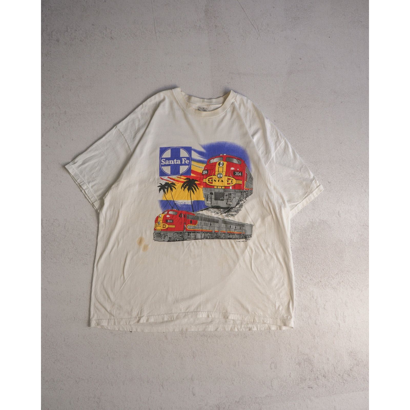 The Unbranded Brand Vintage 90s Santa Fe White Regular T-Shirt - Men's 2XL Size US XXL / EU 58 / 5 - 1 Thumbnail