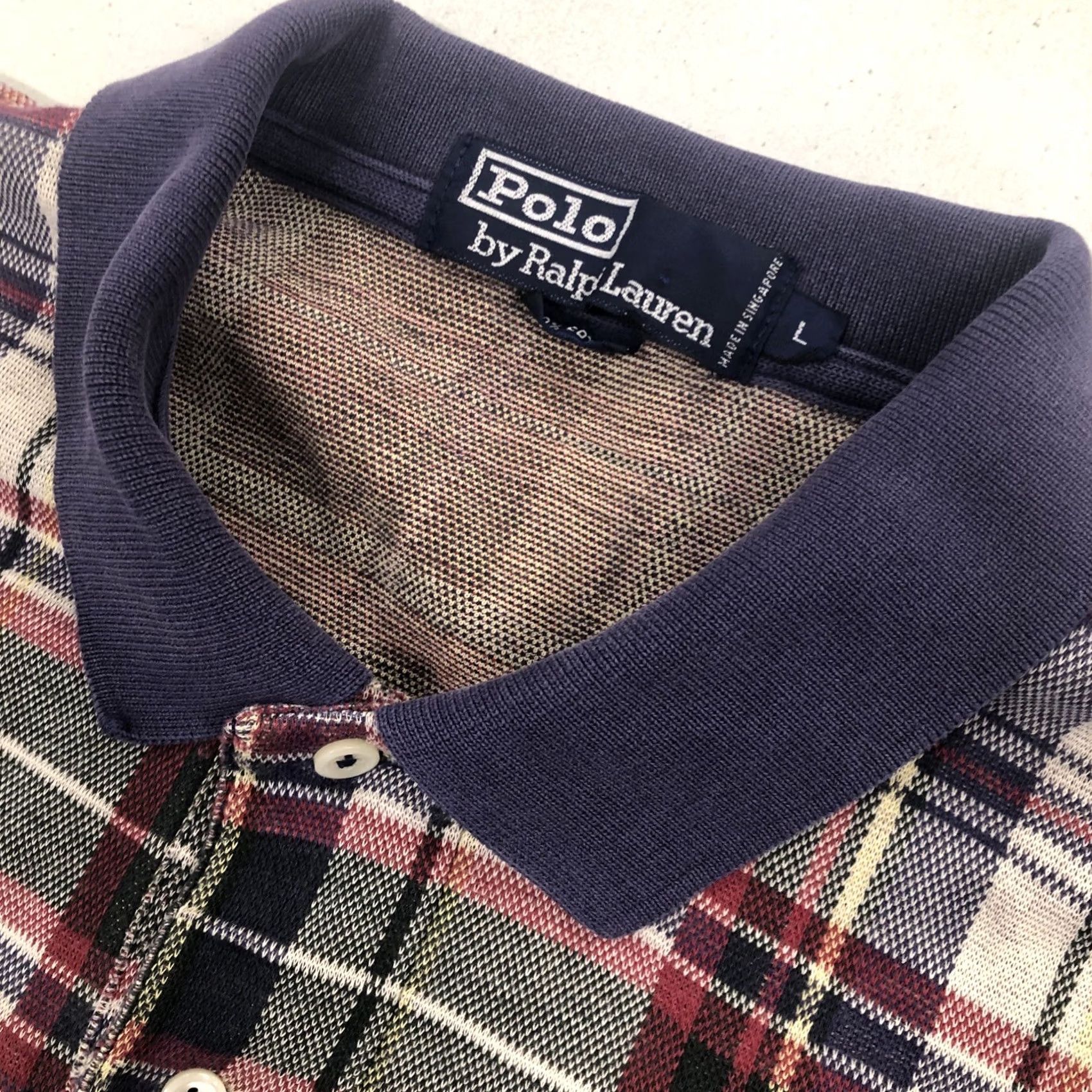 Polo Ralph Lauren VINTAGE Polo Ralph Lauren Shirt Mens Large Plaid Logo Embroidered Short Sleeve Cocktail Casual 70s 80s Lifestyle Mens Size US L / EU 52-54 / 3 - 3 Thumbnail