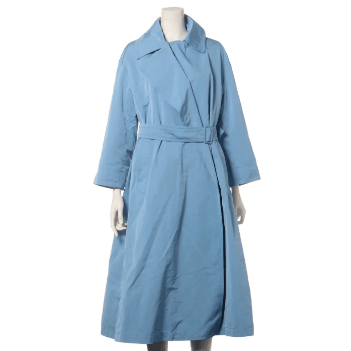 Max Mara Polyester Coat Light Blue Size S / US 4 / IT 40 - 1 Thumbnail