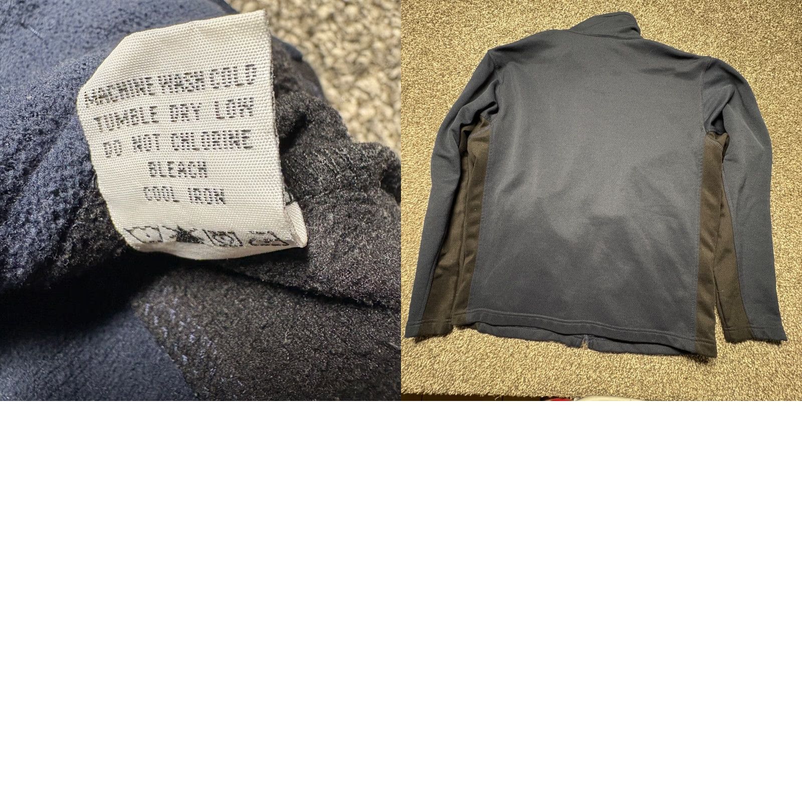 GAS Chevron Employee Jacket Mens Medium Blue Black Full Zip Gas Station Work Sweater Size US M / EU 48-50 / 2 - 8 Thumbnail