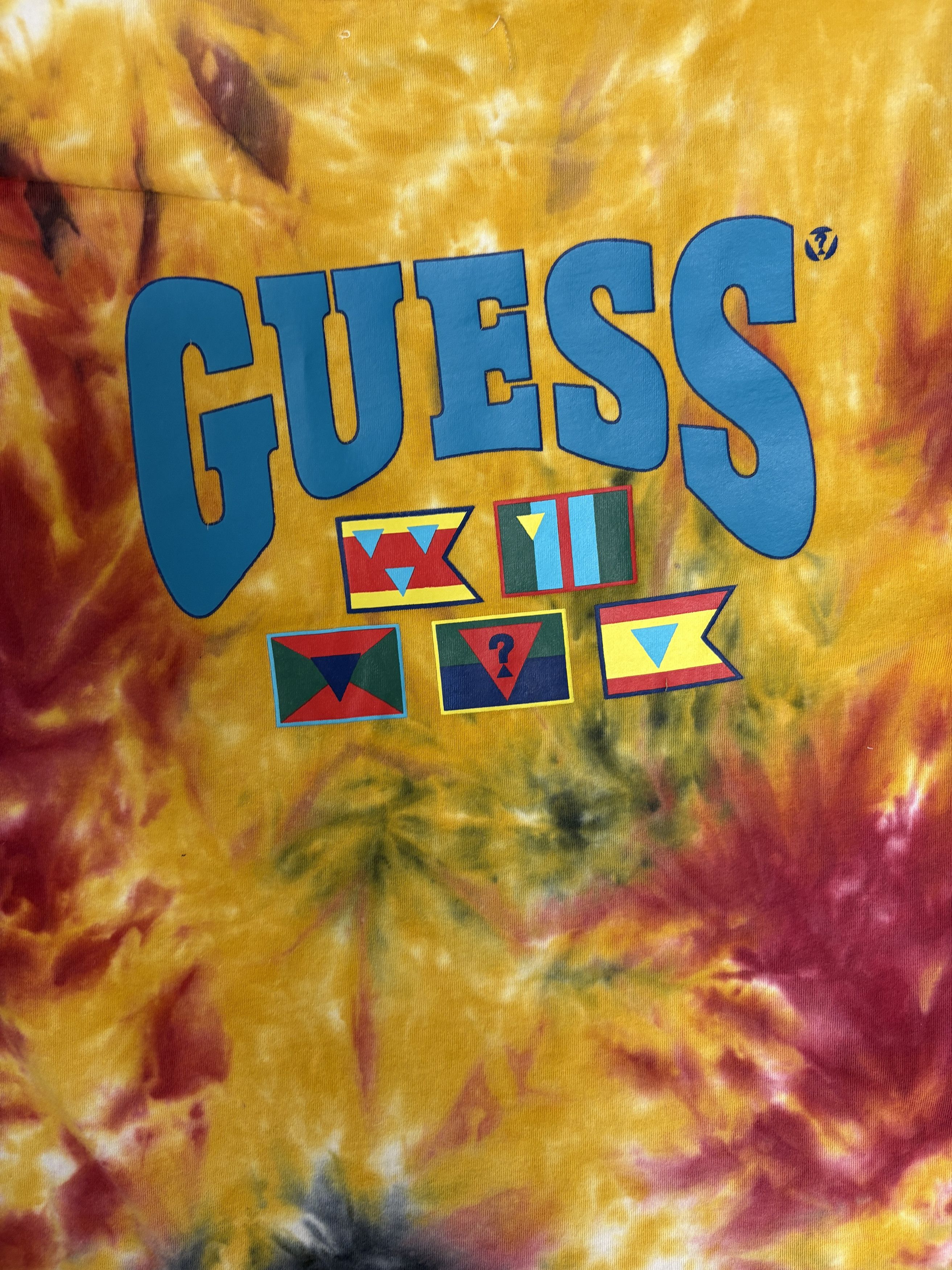 Guess Guess Tie Dye Flags Yellow T-Shirt Tee Size US M / EU 48-50 / 2 - 5 Thumbnail