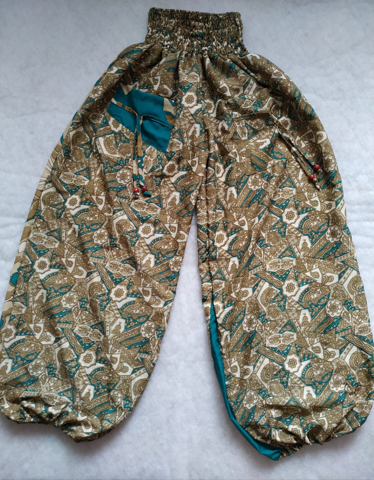 Other Silk Harem alladin pants, wide baggy pants trousers M medium Size 32" / US 10 / IT 46 - 3 Thumbnail