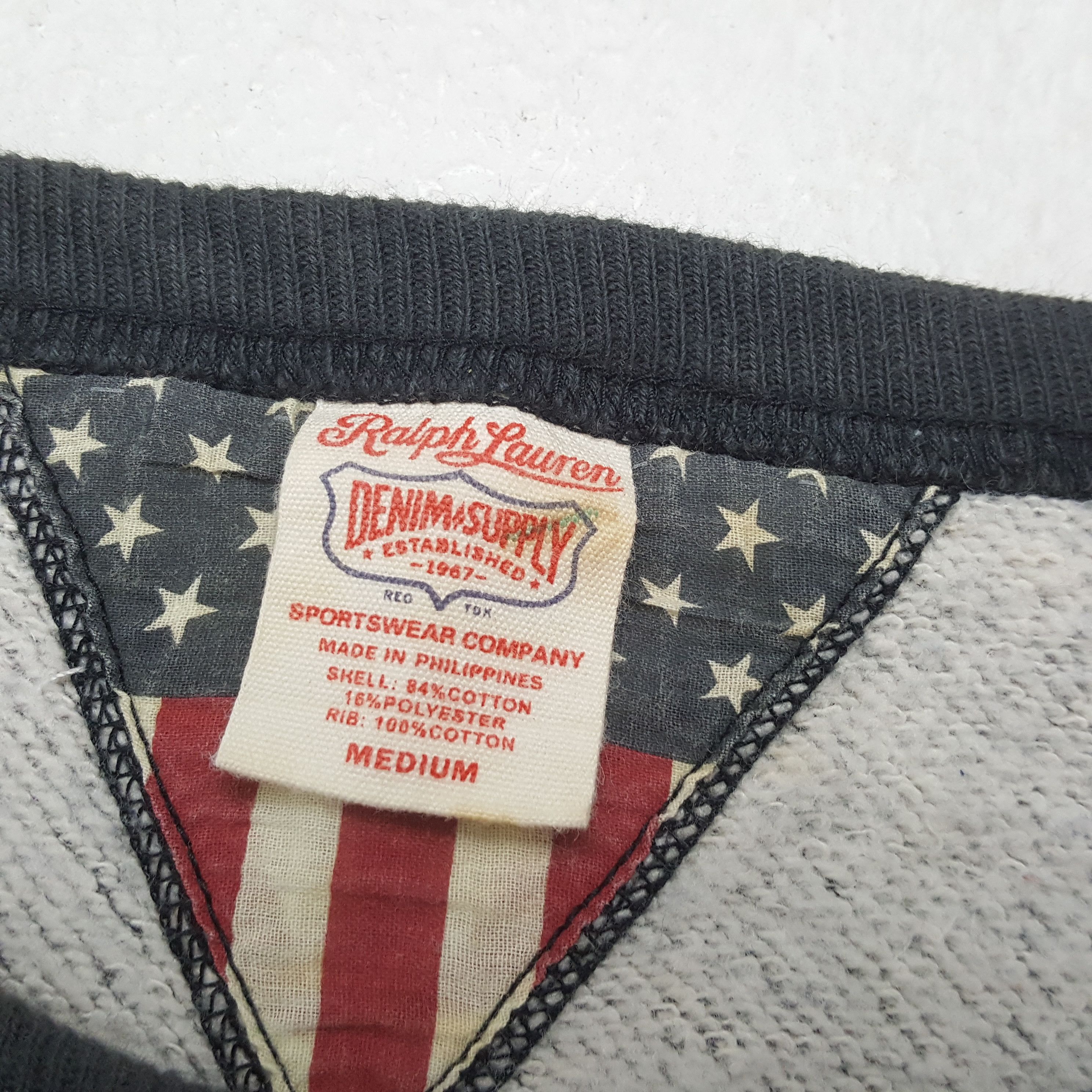 Ralph Lauren × Vintage Vintage Ralph Lauren Denim Supply Brand Sweatshirt C283N11 Size US M / EU 48-50 / 2 - 5 Thumbnail