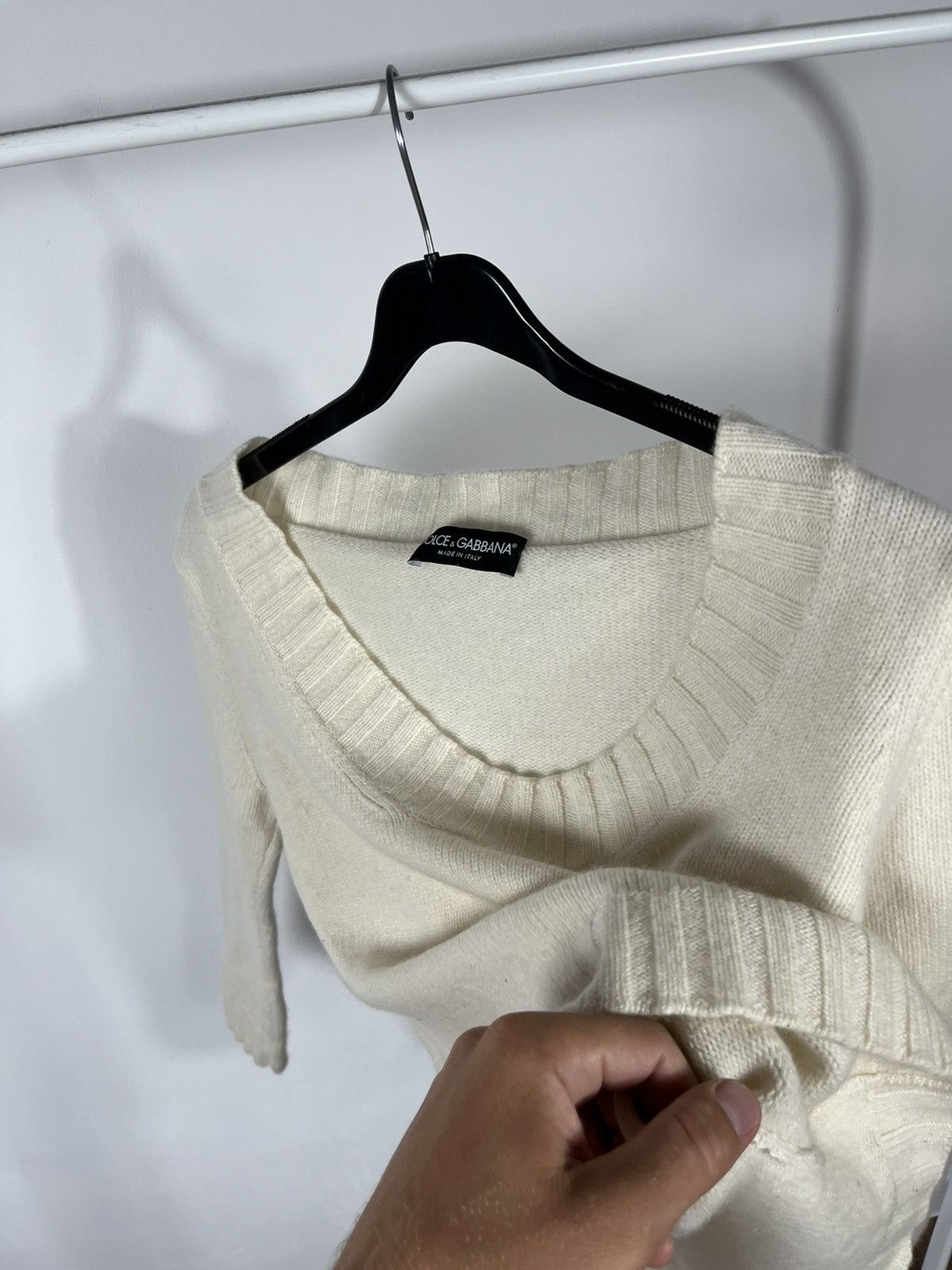 Dolce & Gabbana Dolce & Gabbana Wool Knit Cream Sweater Made in Italy 44 Size M / US 6-8 / IT 42-44 - 9 Thumbnail