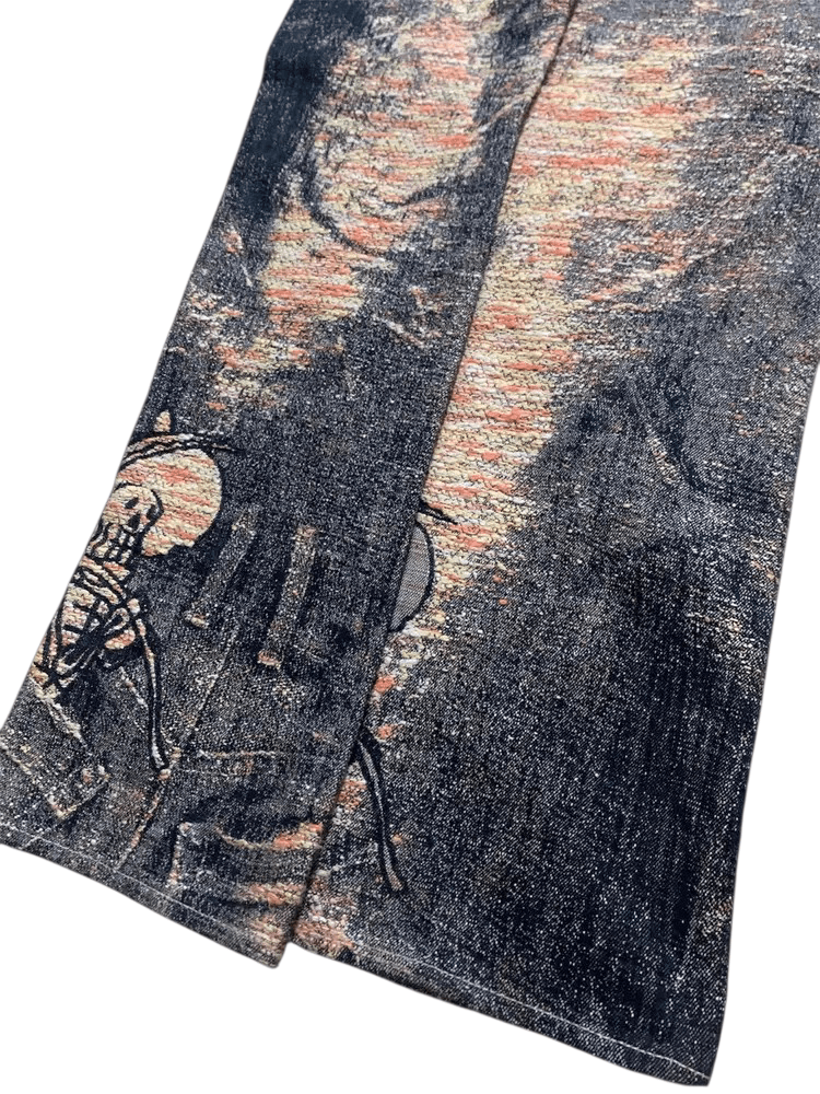 Issey Miyake 🫰RARE🫰 A POC Issey Miyake Boro Skeleton Denim Jeans Size US 32 / EU 48 - 4 Thumbnail