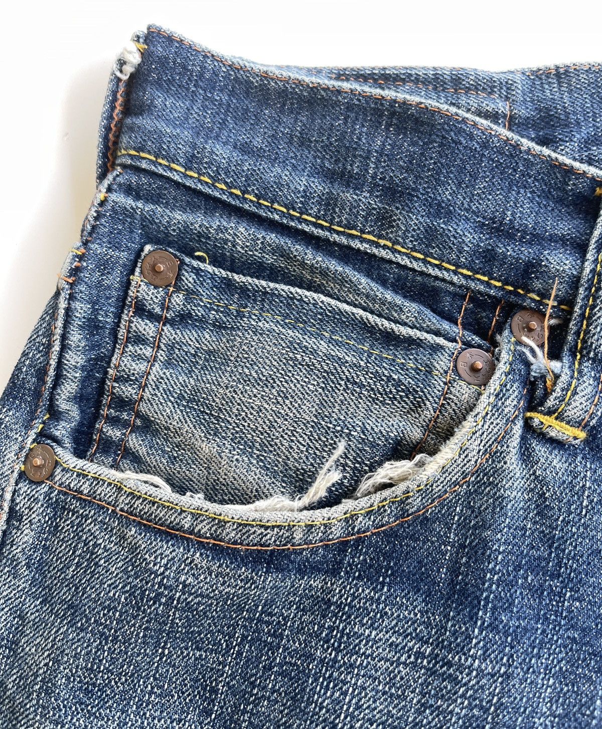 Evisu Evisu Daicock Distressed Selvedge Denim Size US 34 / EU 50 - 12 Thumbnail