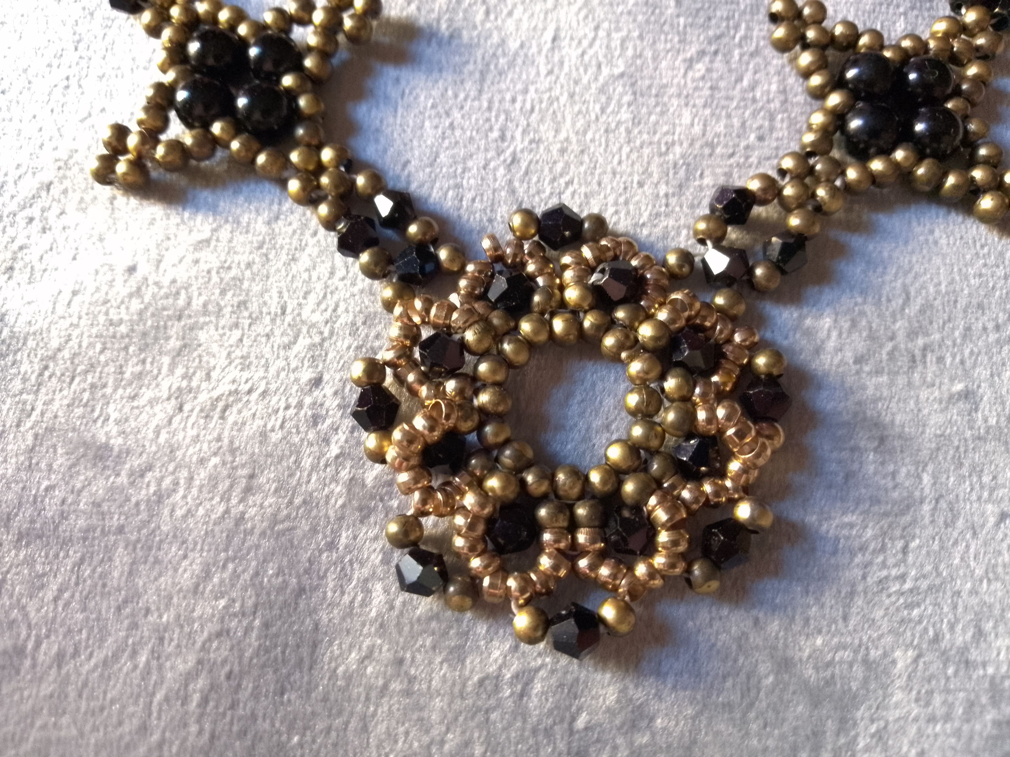 Handmade Necklace black pearls Vintage style Pendant Earrings Size ONE SIZE - 3 Thumbnail