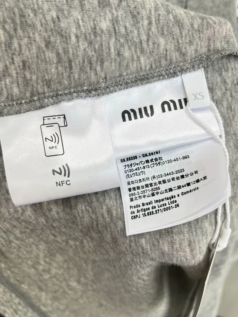 Miu Miu Miu Miu Size XS Gray Polo neck long sleeve Size XS / US 0-2 / IT 36-38 - 4 Thumbnail