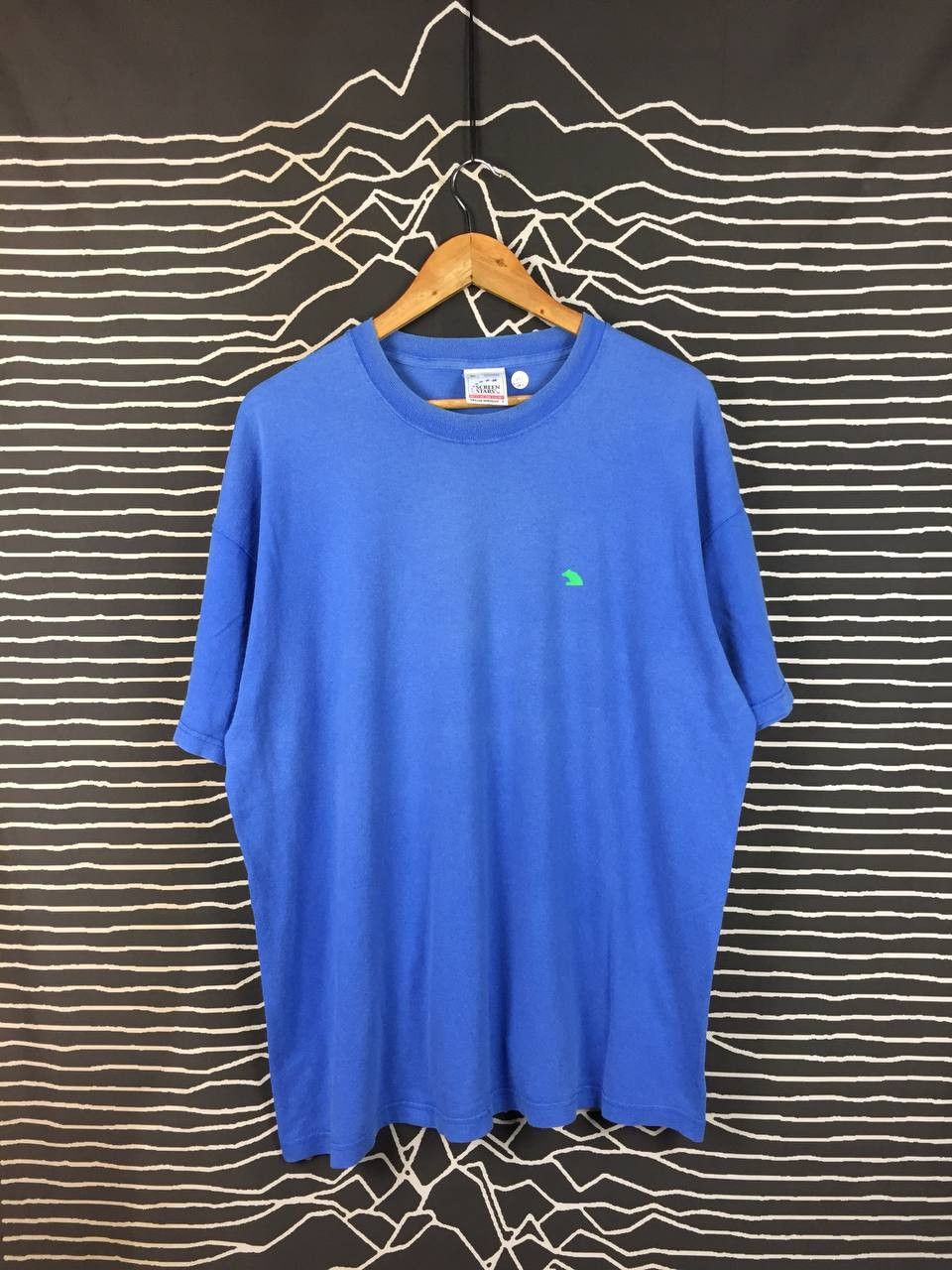 Vintage Vtg 90s Screen Stars Minimalist Green Bear Logo Tee Size US XL / EU 56 / 4 - 2 Thumbnail