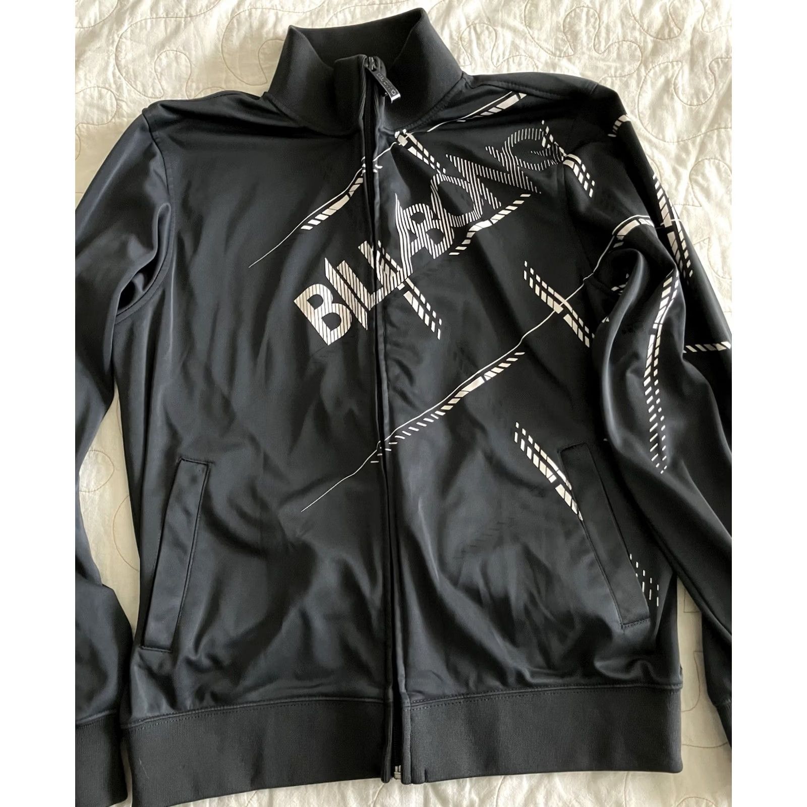 Billabong VINTAGE Billabong Surf Mens Black Track Jacket Mid Zip Bottle Opener Full Zip Logo Jacket Mens Black Striped 99064 Size US M / EU 48-50 / 2 - 3 Thumbnail