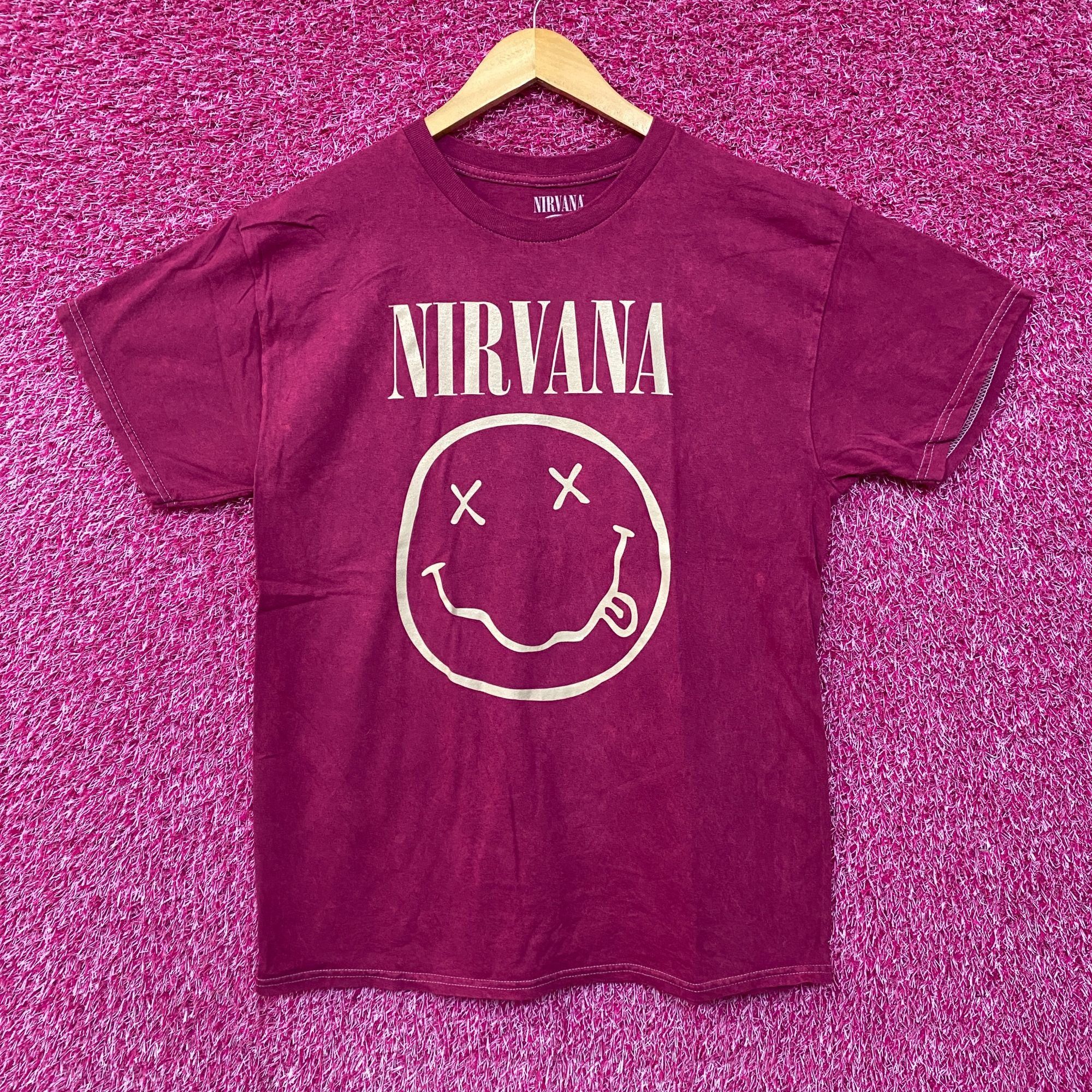 Nirvana Nirvana Neverming Grunge Magenta Rock Tee Large Size US L / EU 52-54 / 3 - 1 Thumbnail