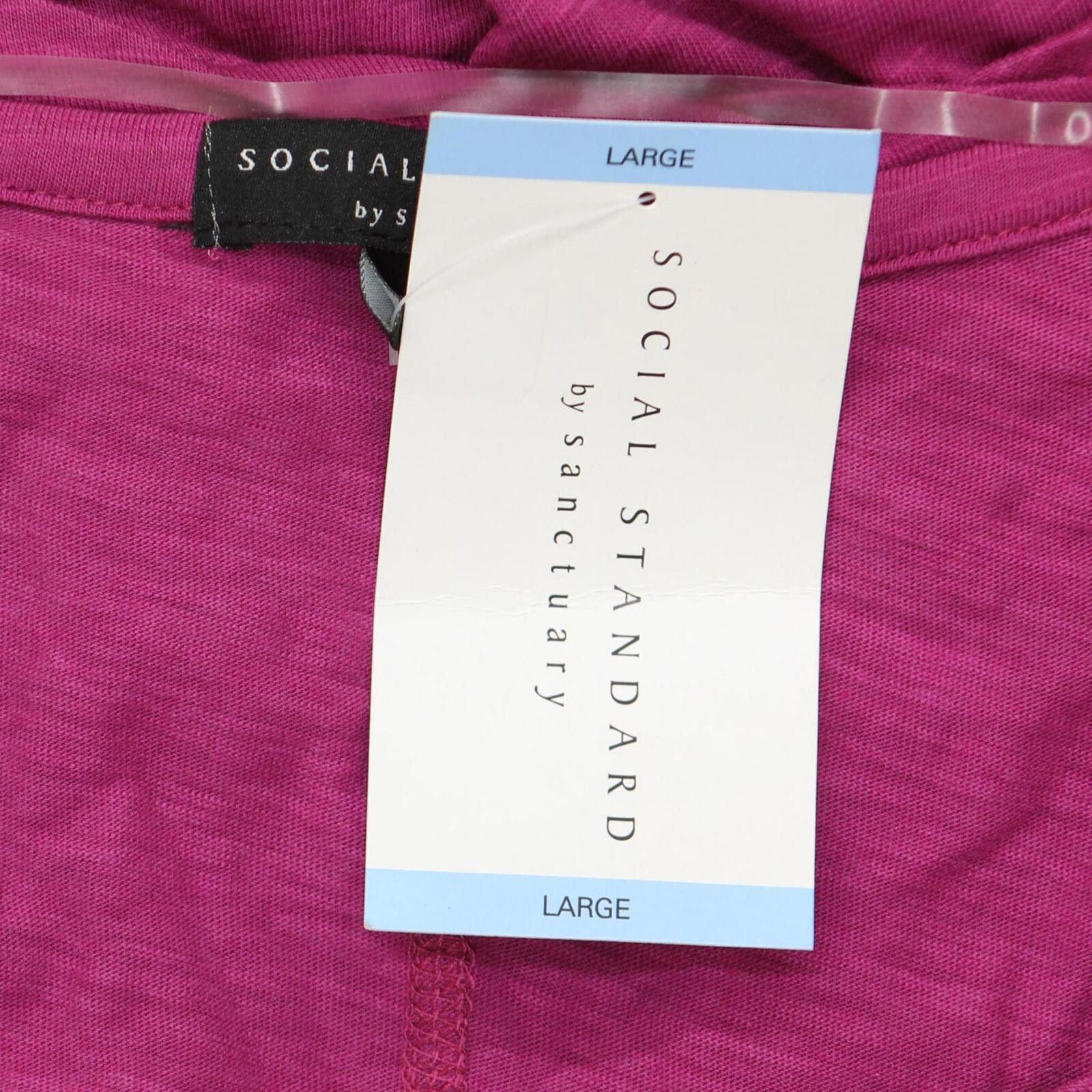 Sanctuary NWT Social Standard by Sanctuary Tee L Magenta Rose Pink Size L / US 10 / IT 46 - 3 Thumbnail