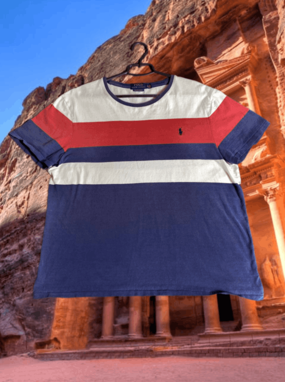 Polo Ralph Lauren × Vintage Vintage Polo Ralph Lauren basic Logo striped T-Shirt Size US XL / EU 56 / 4 - 1 Thumbnail