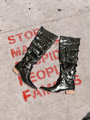 Vintage Vintage Distressed Leather Boots Size 36 Size US 5 / IT 35 - 1 Thumbnail