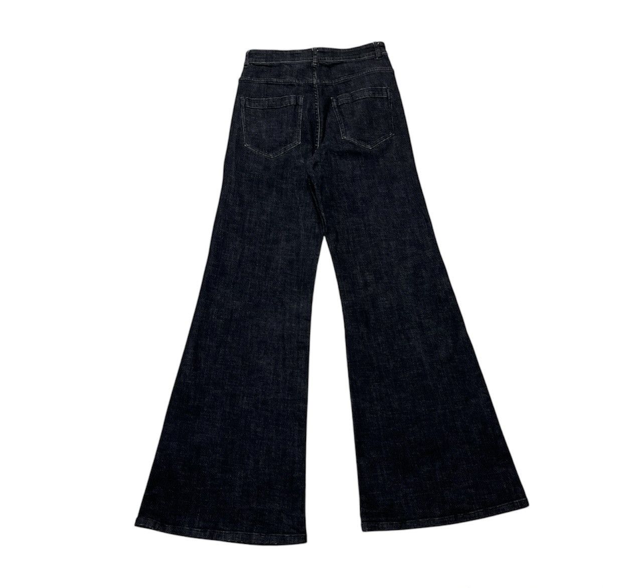 DOROTHEE SCHUMACHER × Designer Dorothee Schumacher flared dark goth denim jeans pants baggy Size 26" / US 2 / IT 38 - 2 Thumbnail
