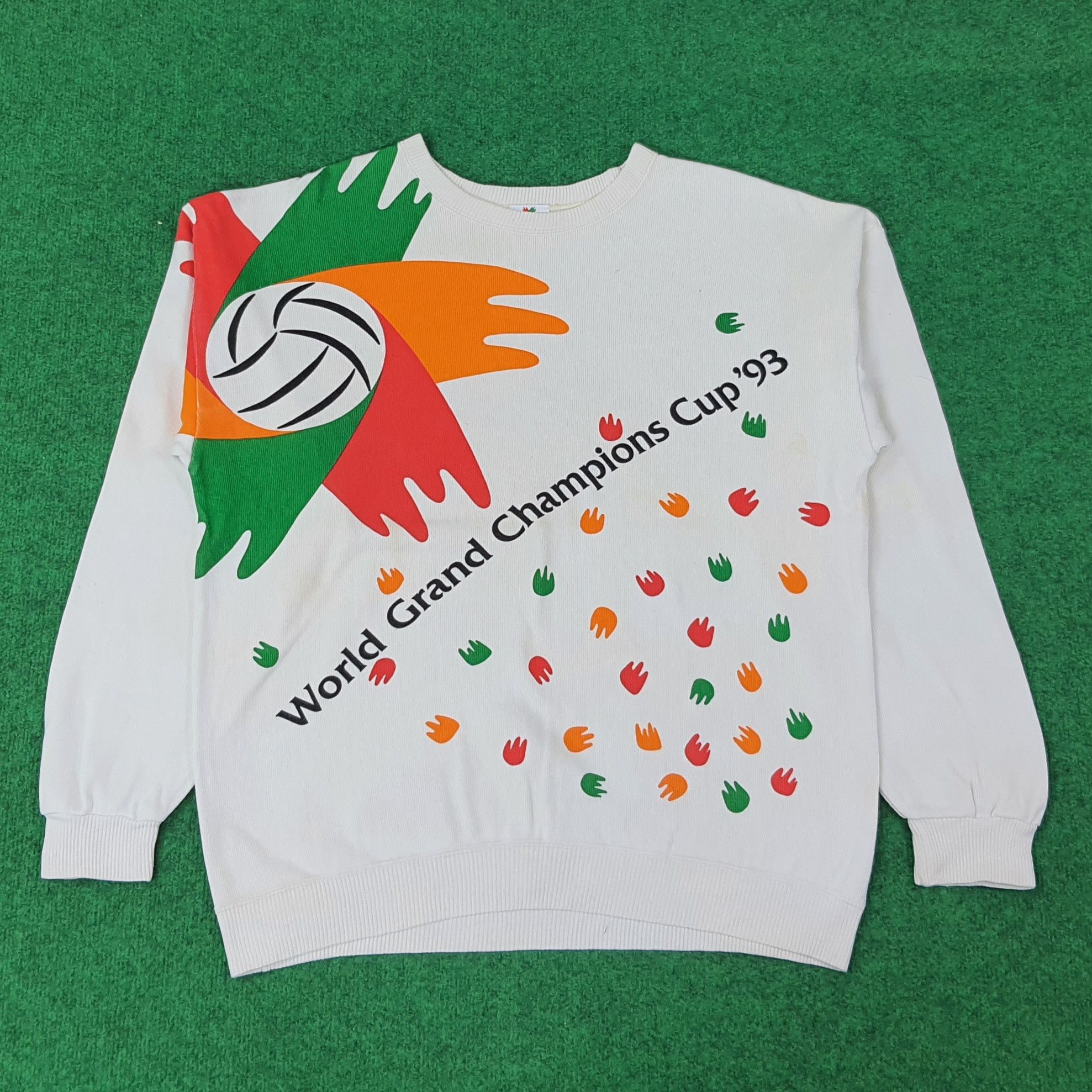 Vintage Vintage Volleyball World Champions Cup 90s Sweatshirt C247N5 Size US L / EU 52-54 / 3 - 1 Thumbnail