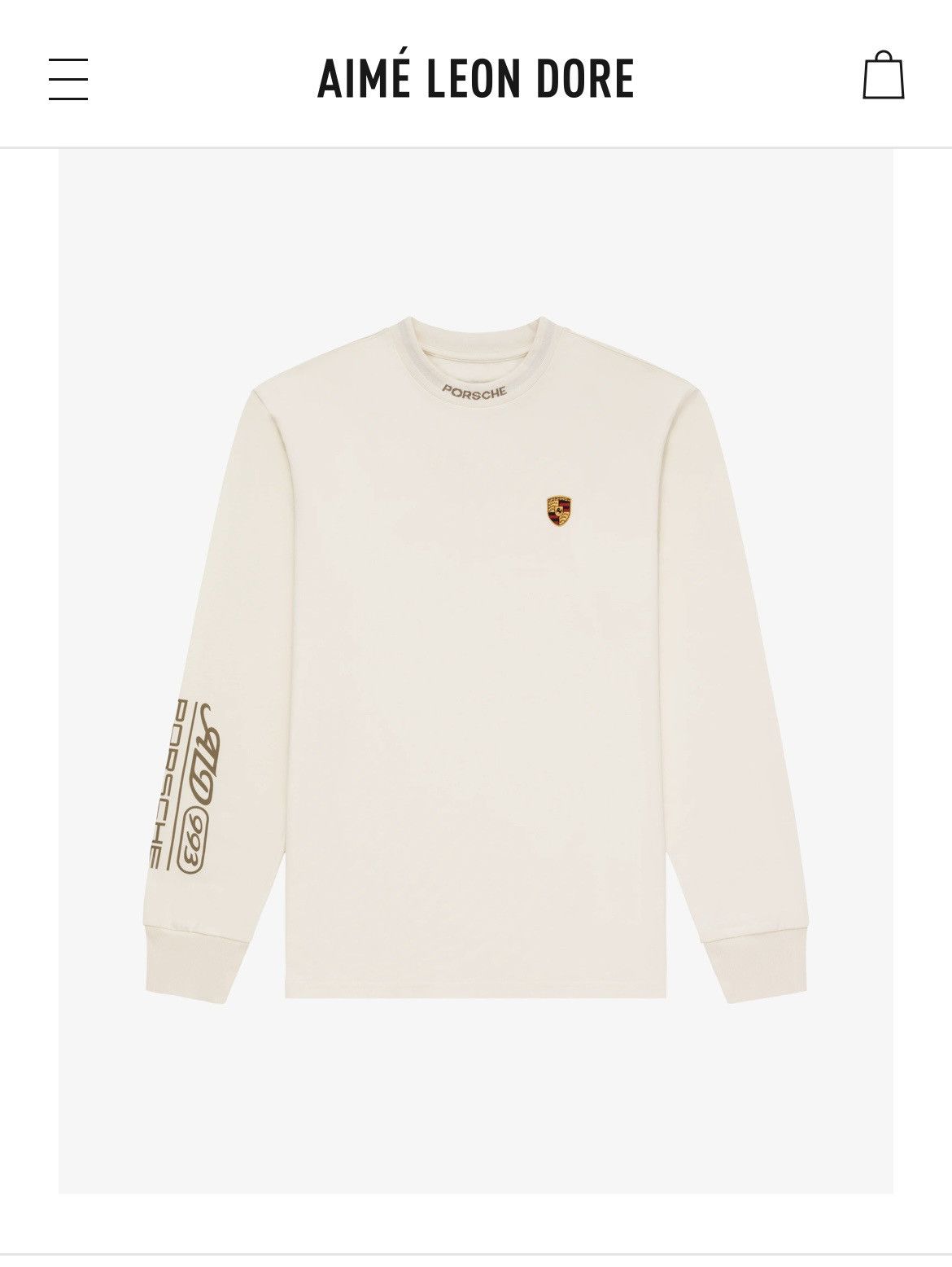 Aime Leon Dore Pristine White LS AIME LEON DORE PORSHE TEE Size US XL / EU 56 / 4 - 1 Thumbnail