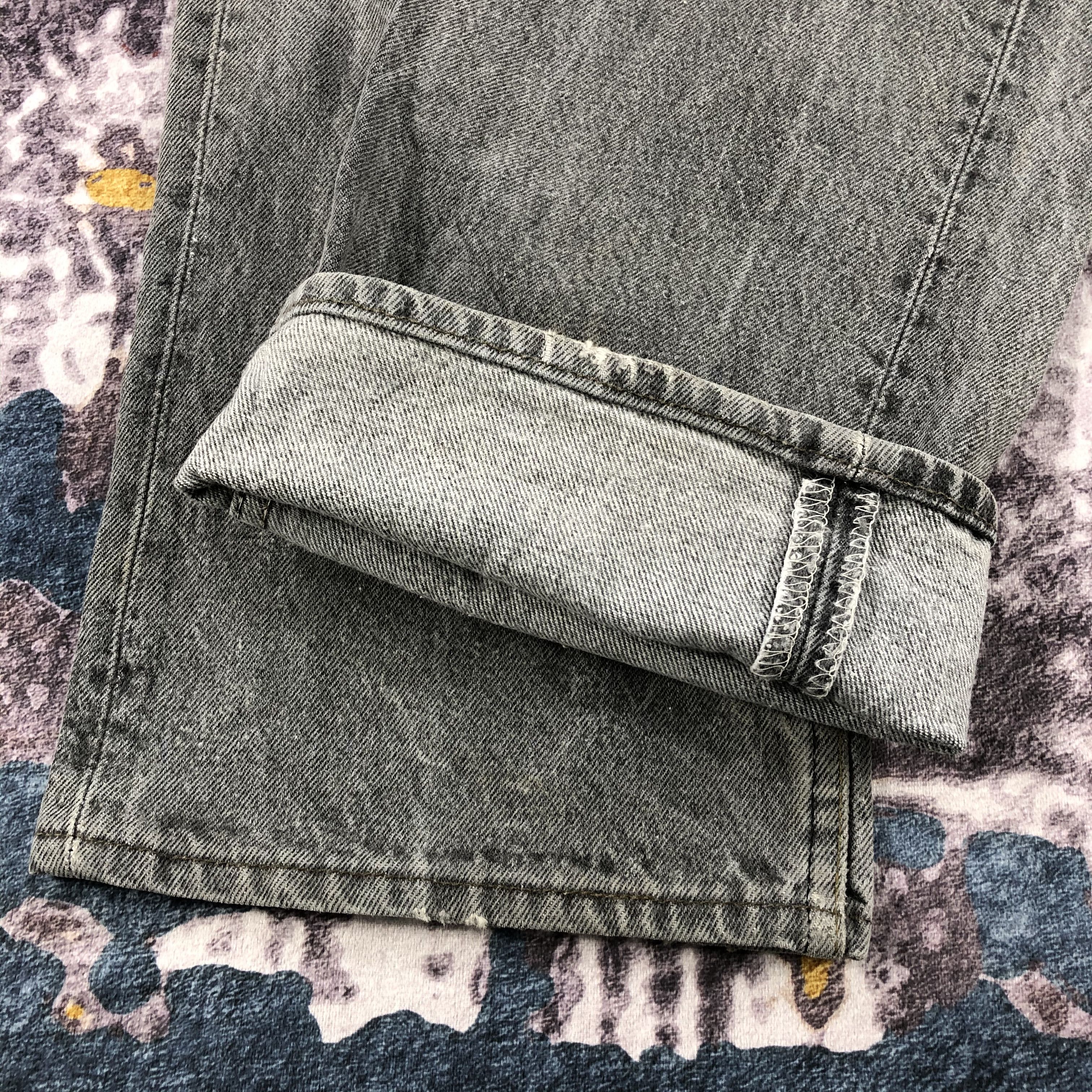 Levi's × Vintage 90s Vintage Faded Black Levis 501 Jeans-JM2104 Size US 35 - 7 Thumbnail