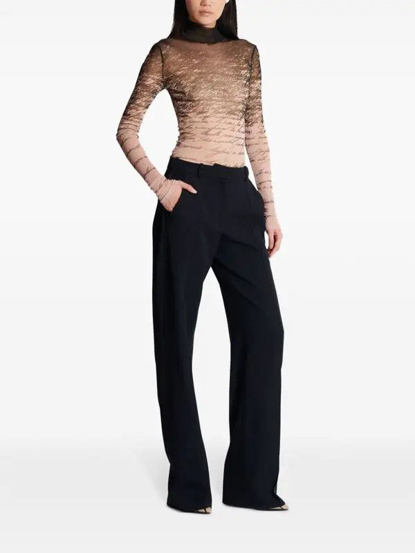 Balmain o1s1wg111225 Love Letter-Print Top in Beige/Brown Size XL / US 12-14 / IT 48-50 - 3 Thumbnail