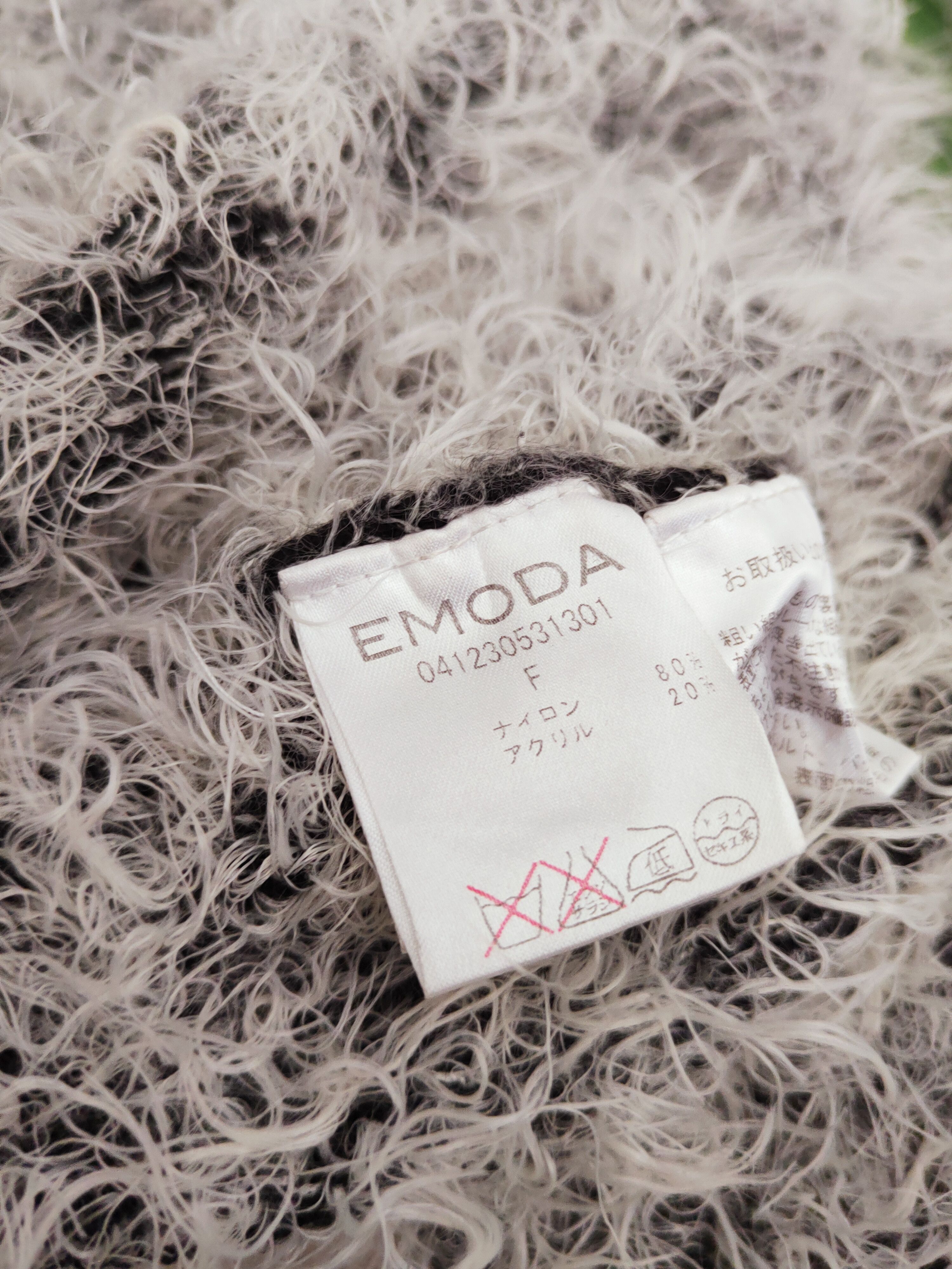 Japanese Brand × Vintage Art Design by Emoda Black White Fur Mohair Knitwear Size L / US 10 / IT 46 - 11 Thumbnail
