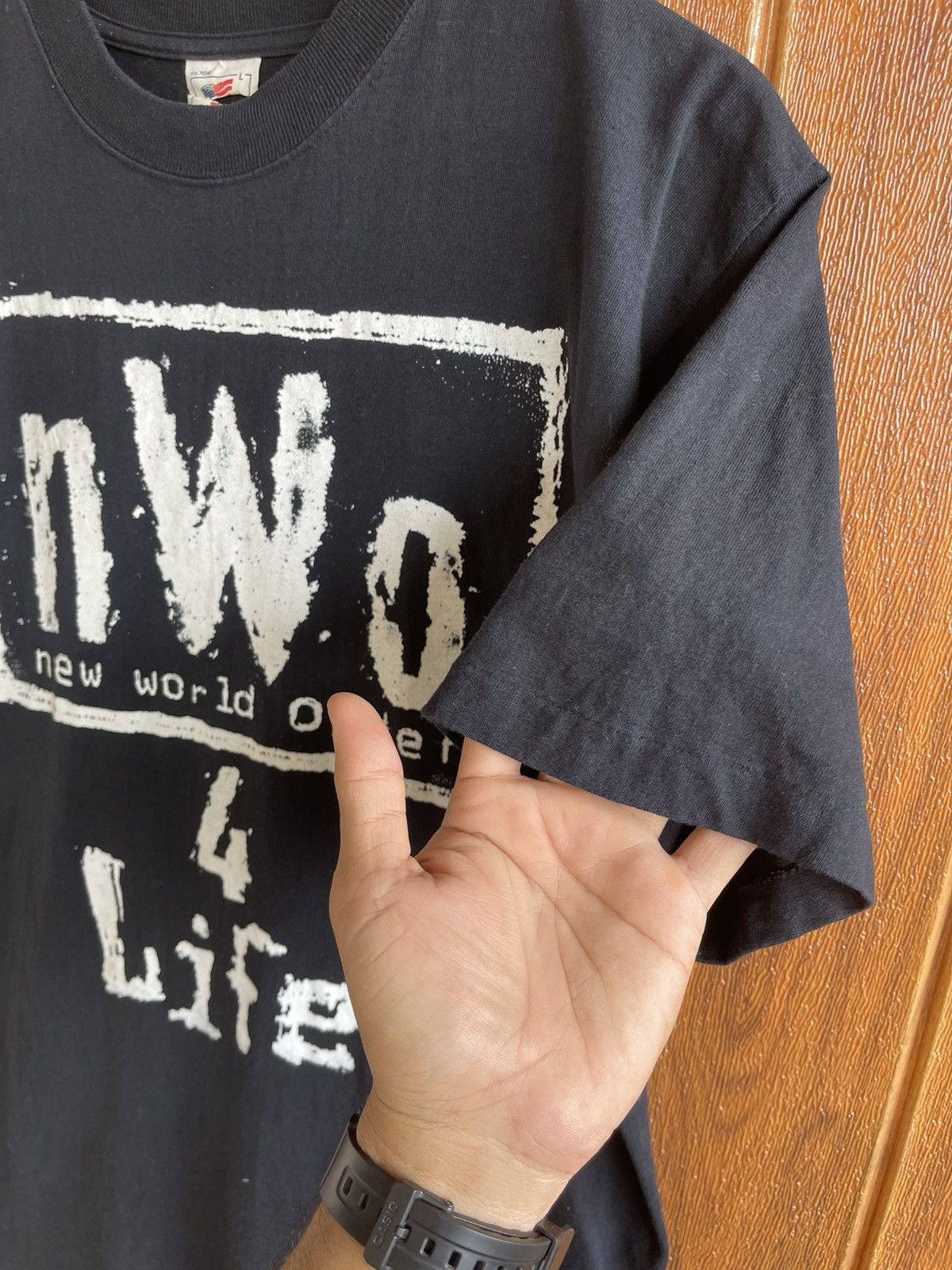 WCW/nWo Vintage’90s🔥New World Order🔥4 Life Wrestling Black Tee Size US L / EU 52-54 / 3 - 3 Thumbnail