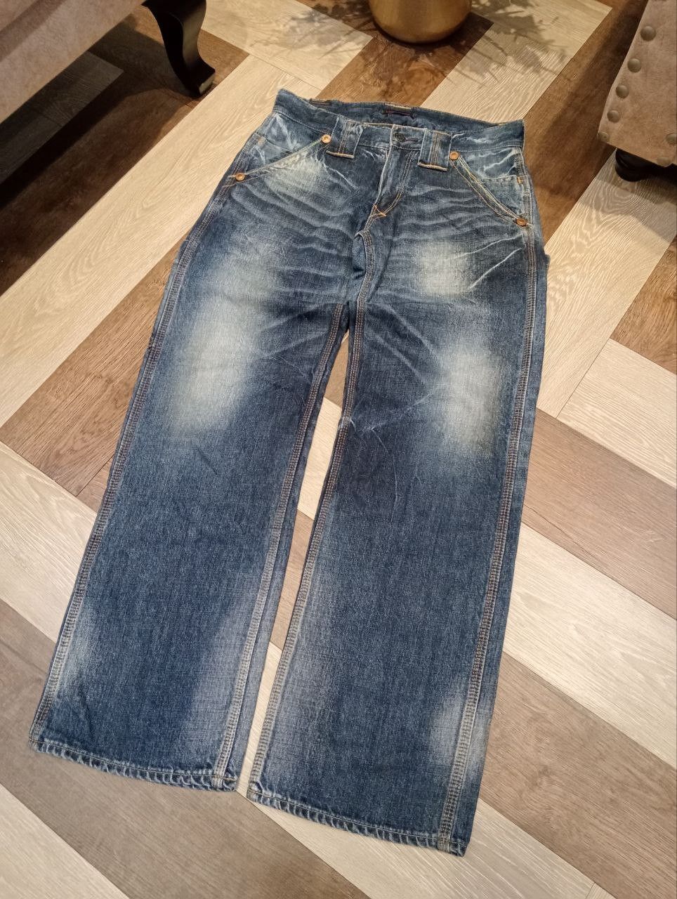Japanese Brand BLUEWAY JAPAN UNION MADE MODERN VINTAGE WIDE BAGGY DENIM Size US 30 / EU 46 - 2 Thumbnail