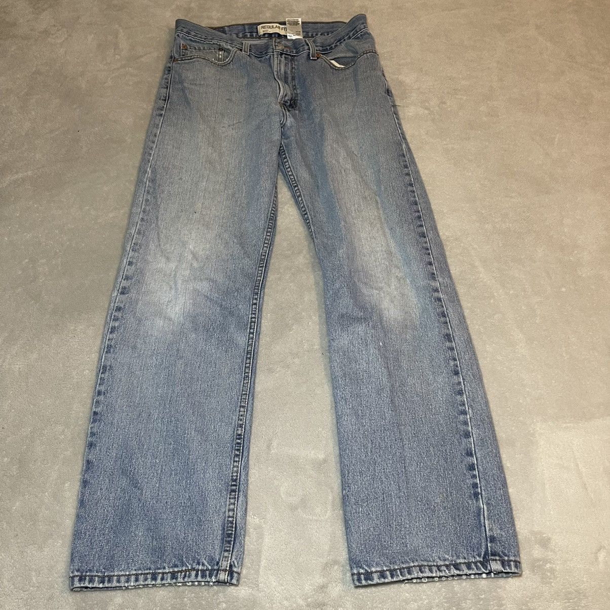 Levi's Levis 505 Regular Fit Jeans Mens 34x34 Blue Denim Straight Size US 33 - 3 Thumbnail