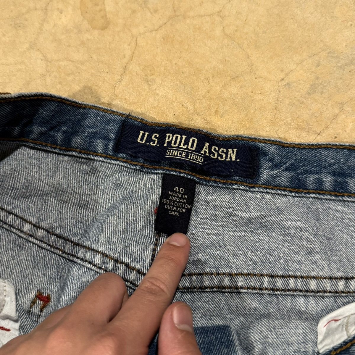 U.S. Polo Assn. Vintage 2000s US Polo Assn Baggy Carpenter Jorts Y2K Skater Size US 40 / EU 56 - 10 Thumbnail