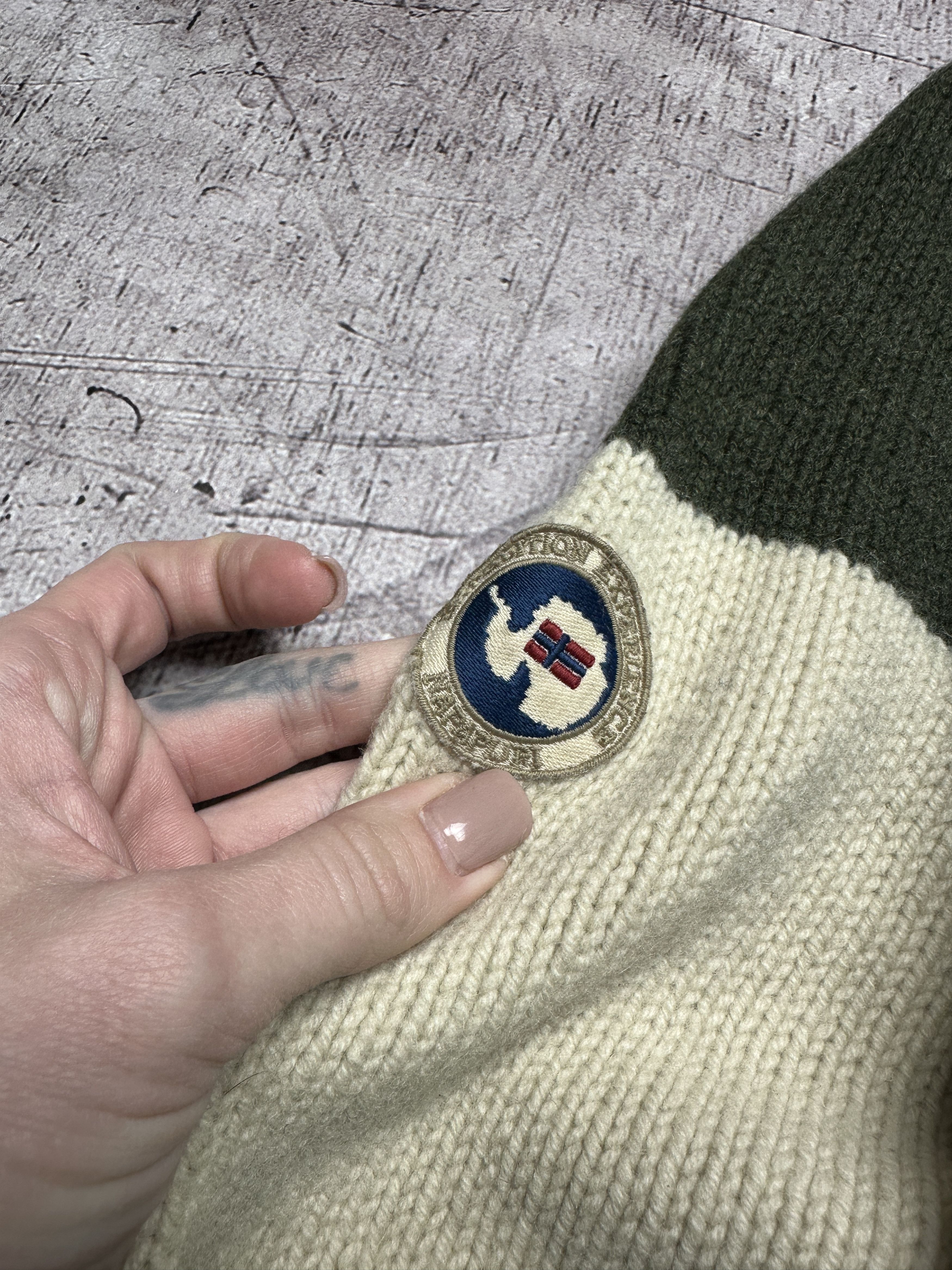 Napapijri Napapijri Vintage Mens 1\4 Zip Wool Knit Sweater Size US L / EU 52-54 / 3 - 4 Thumbnail