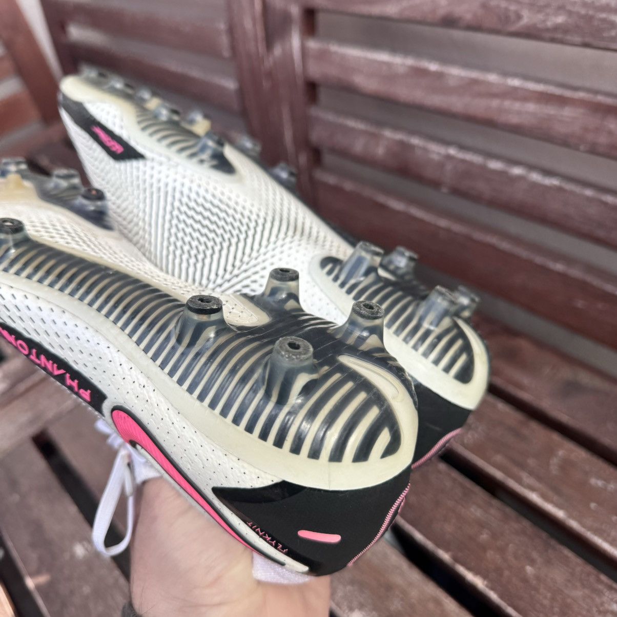 Nike × Nike ACG Men's Nike Phantom GT Elite DF FG White/Pink Soccer Size US 7.5 / EU 40-41 - 8 Thumbnail