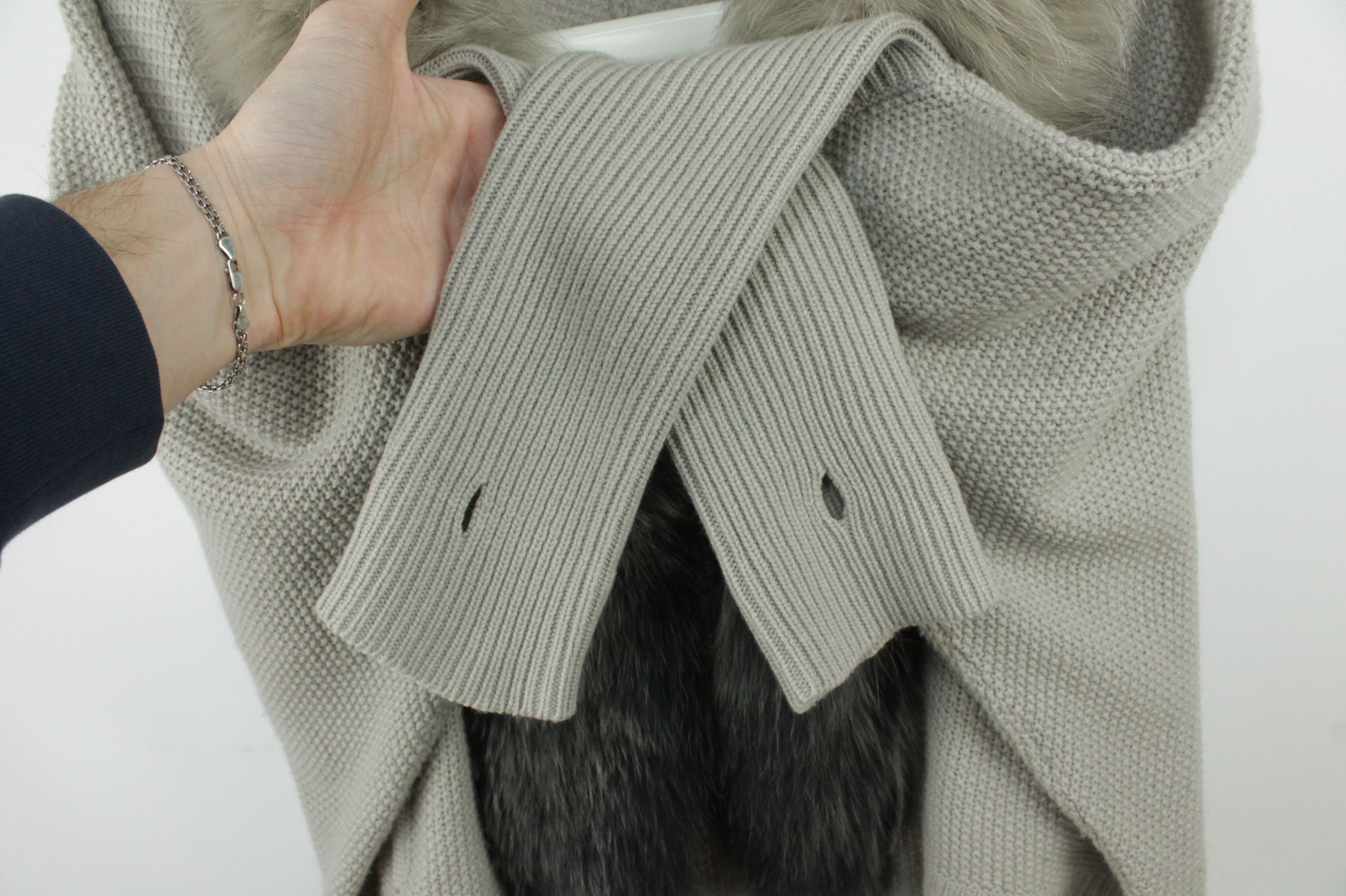 Other MAX&MOI Paris Knit Cashmere Wool Fox Fur Cardigan Jacket Size M / US 6-8 / IT 42-44 - 6 Thumbnail