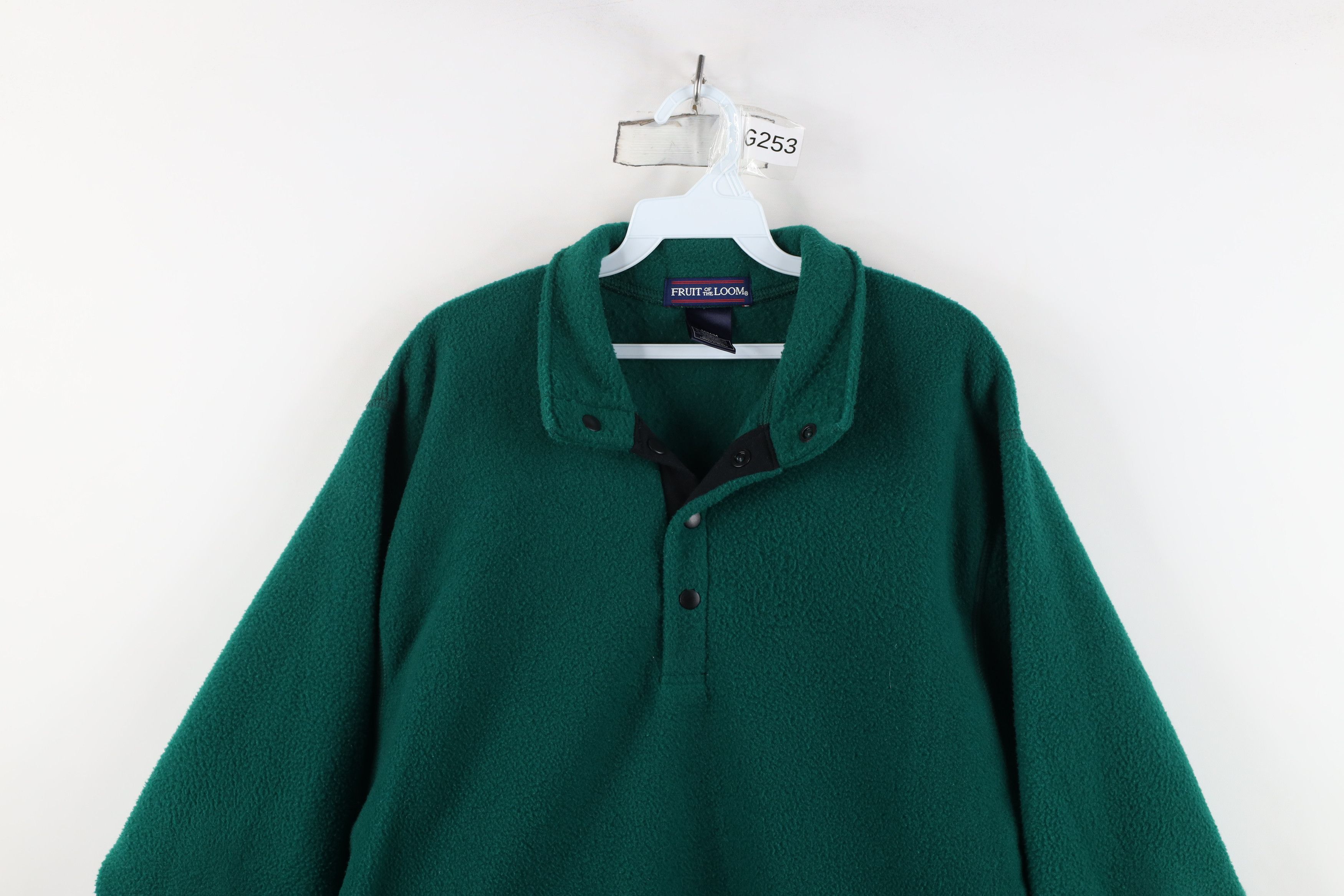 Vintage Vintage 90s Streetwear Snap Button Fleece Pullover Sweater Size US M / EU 48-50 / 2 - 2 Thumbnail