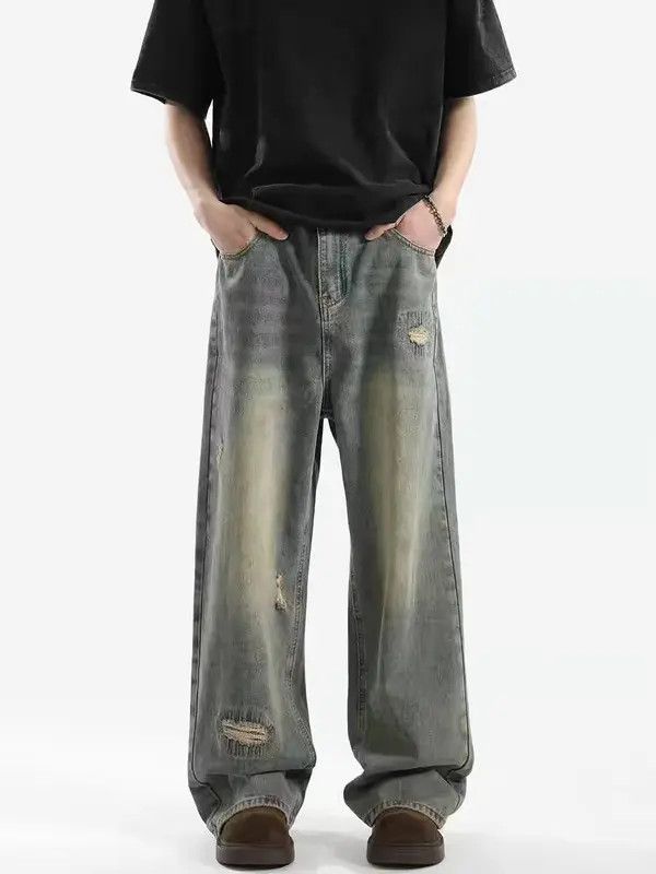 VIBE Light Blue High Street Vintage Loose Casual Pants Size US 29 - 2 Thumbnail