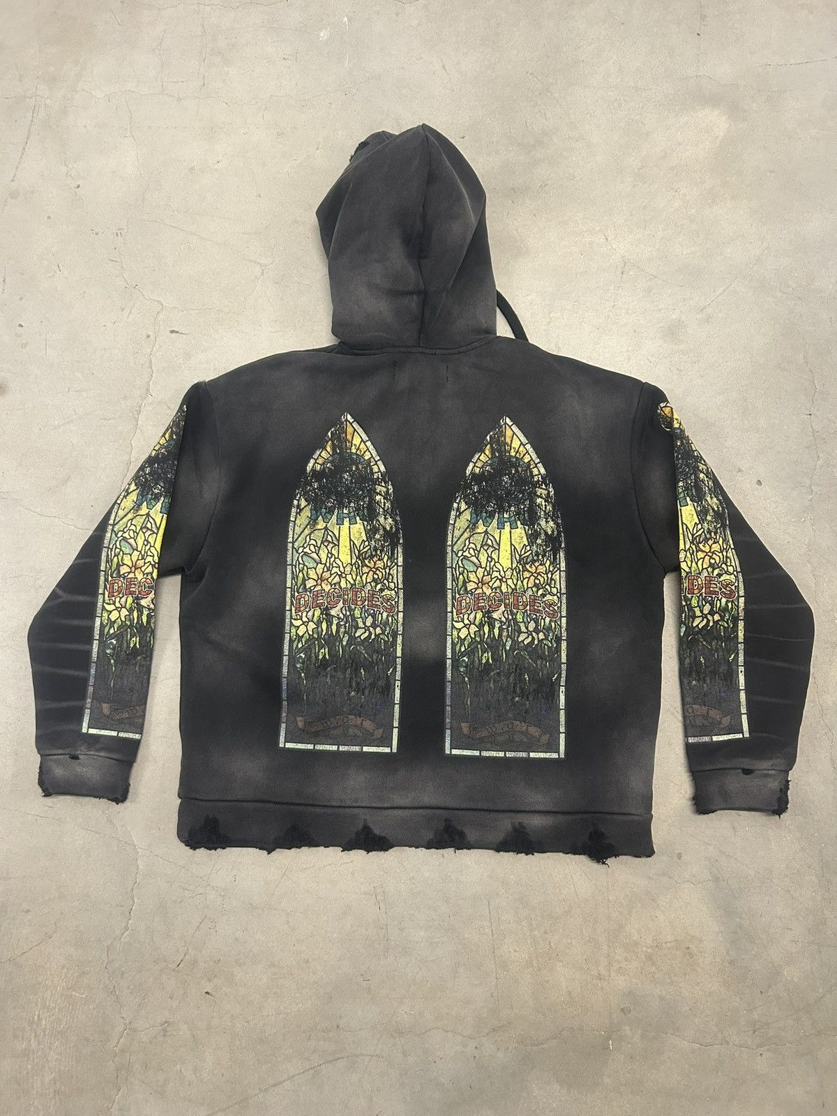 Who Decides War Who Decides War Black Faded Pullover Hoodie X-Small New Size US XS / EU 42 / 0 - 4 Thumbnail