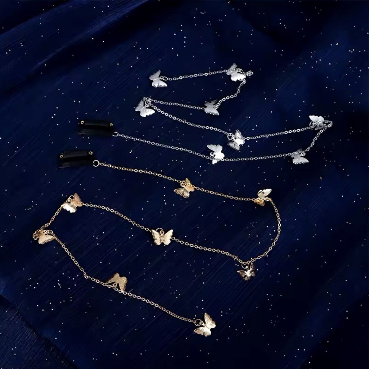 Guess 1pc Guess crystal diamonds paved sliver double tassel Hair Size ONE SIZE - 16 Thumbnail