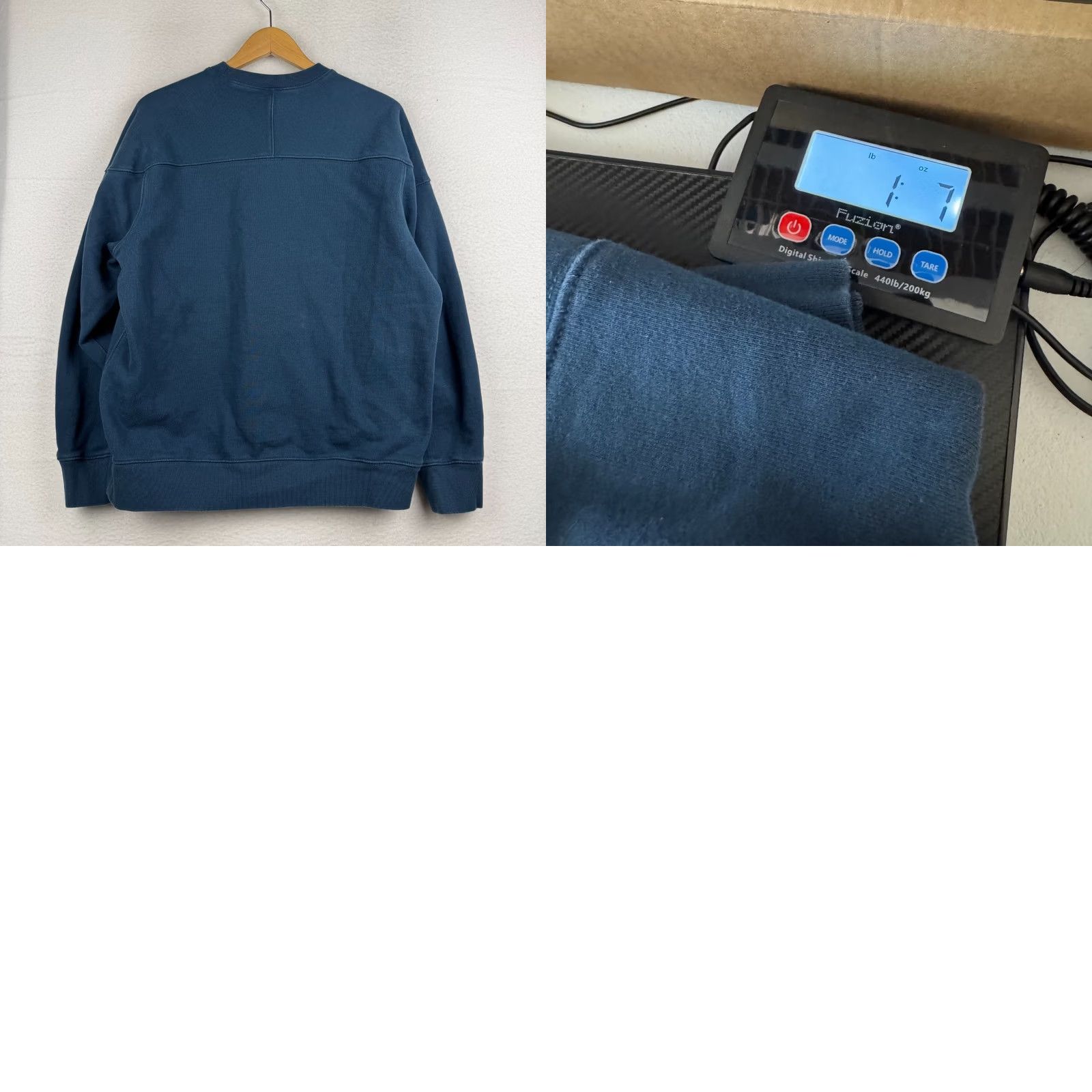 J.Crew VINTAGE J.CREW Sweatshirt Mens Large Blue Crew Neck Fleece Pullover with Pockets Jacket/Coat? Size US L / EU 52-54 / 3 - 8 Thumbnail