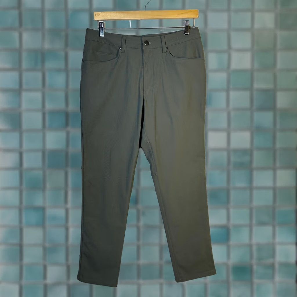 Lululemon Lululemon ABC Classic-Fit Pant Warpstreme 31 Inseam 32" Gray Green Mens Size US 31 - 1 Thumbnail