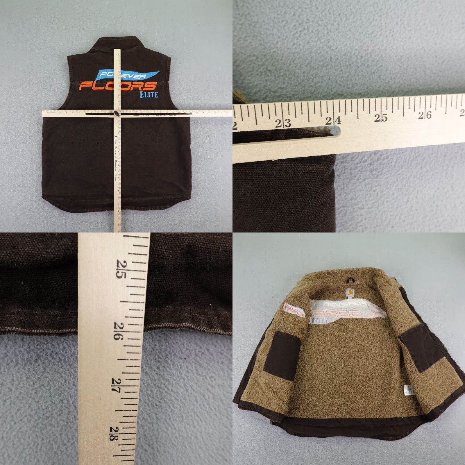 Carhartt Carhartt Vest Mens Large Brown Sandstone Sherpa Lined Mock Neck Canvas Zip Up Size US L / EU 52-54 / 3 - 8 Thumbnail
