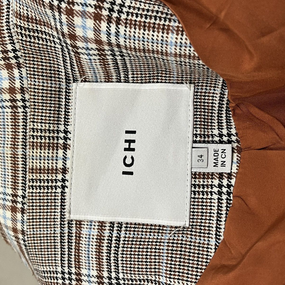 Other ICHI Tan and white plaid blazer with a relaxed fit Size XS / US 0-2 / IT 36-38 - 7 Thumbnail