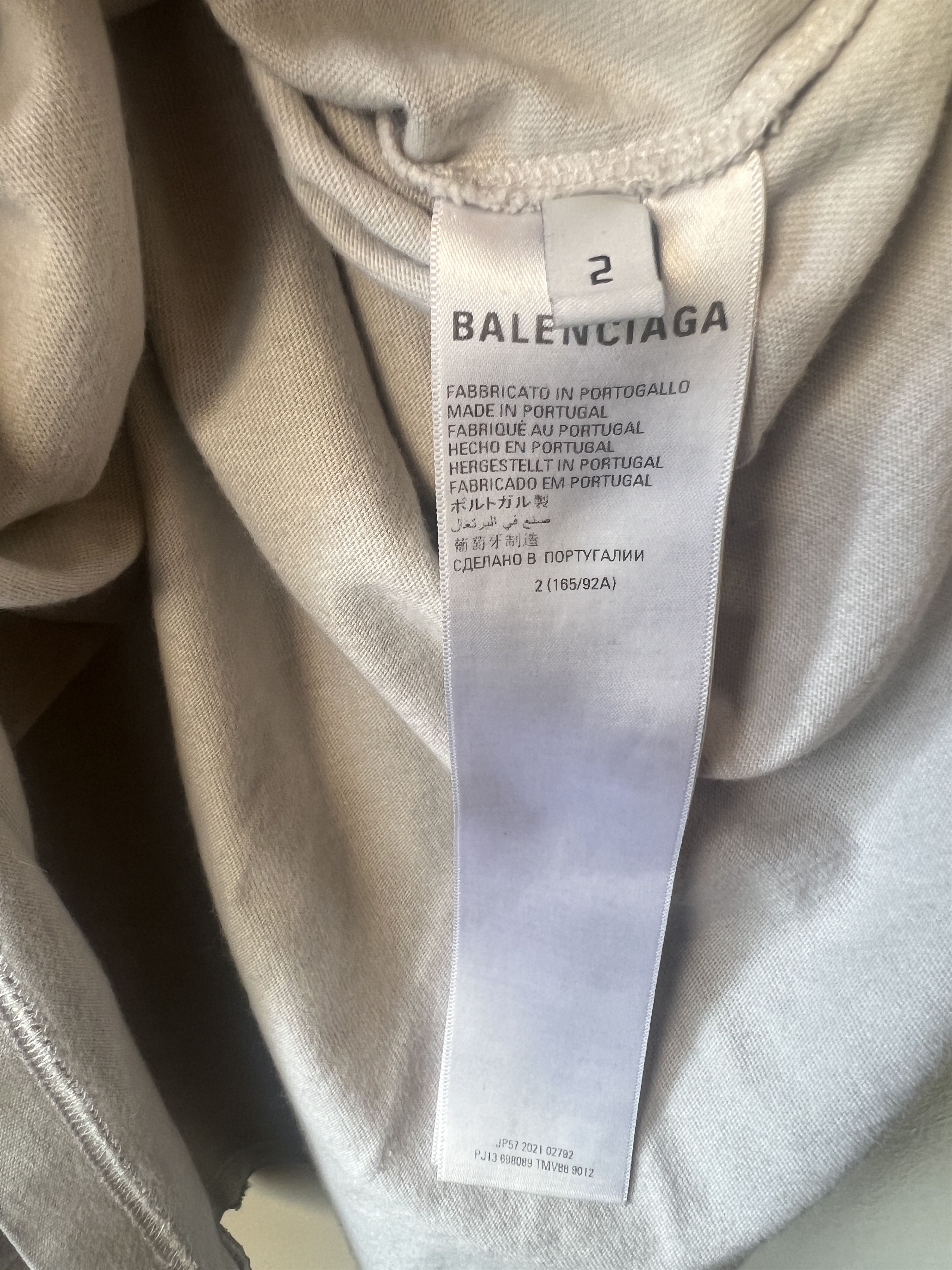 Balenciaga Balenciaga Metal Double Sleeves Logo T-shirt Size US M / EU 48-50 / 2 - 7 Thumbnail