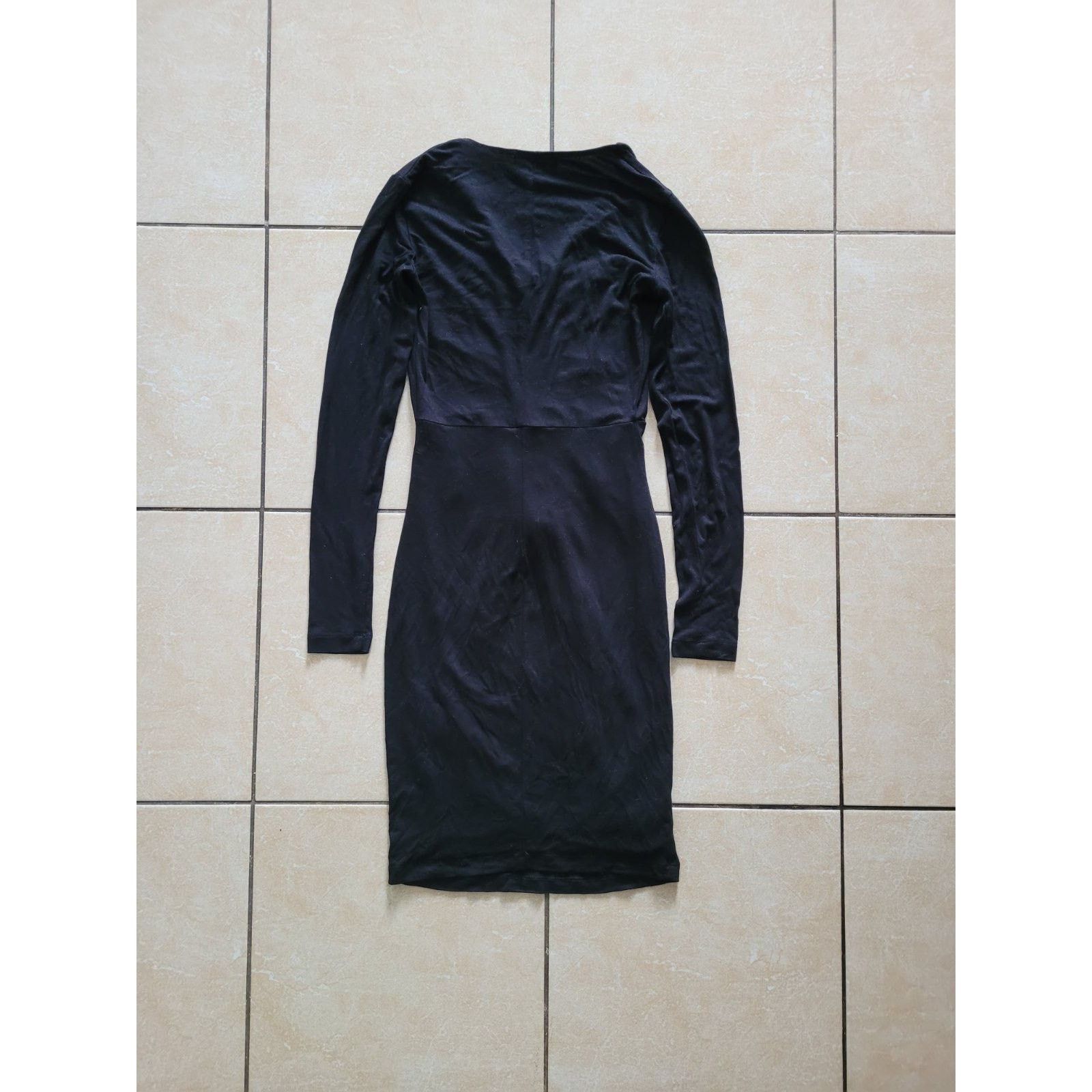 Versace Versace Jeans Ruched Front Zip Long-Sleeve Dress Size XS / US 0-2 / IT 36-38 - 2 Thumbnail