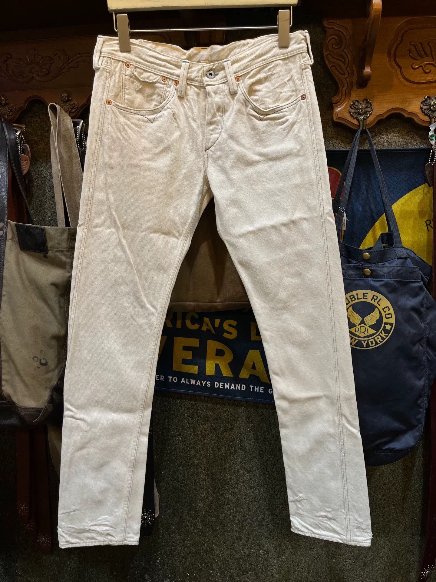 rare rrl denim pants by ralph lauren