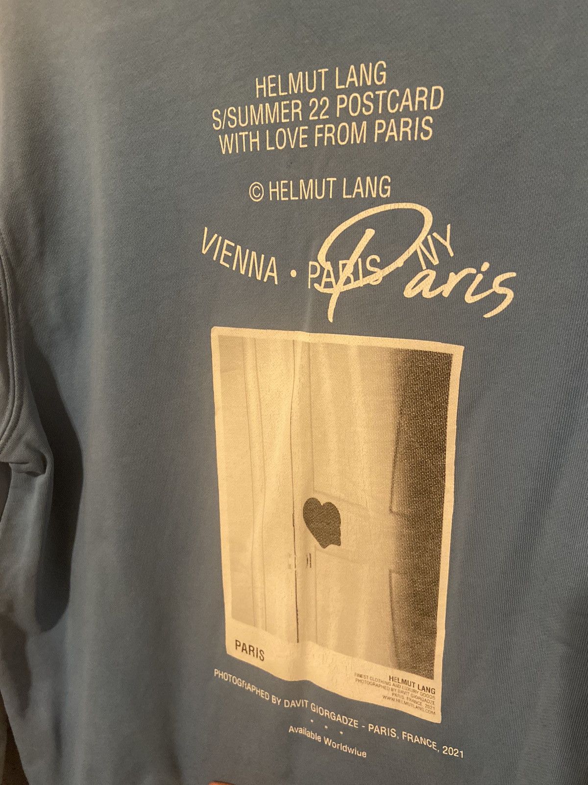 Designer × Helmut Lang Helmut Lang Summer 22 Paris Postcard Crewneck Sweater Size US S / EU 44-46 / 1 - 5 Thumbnail
