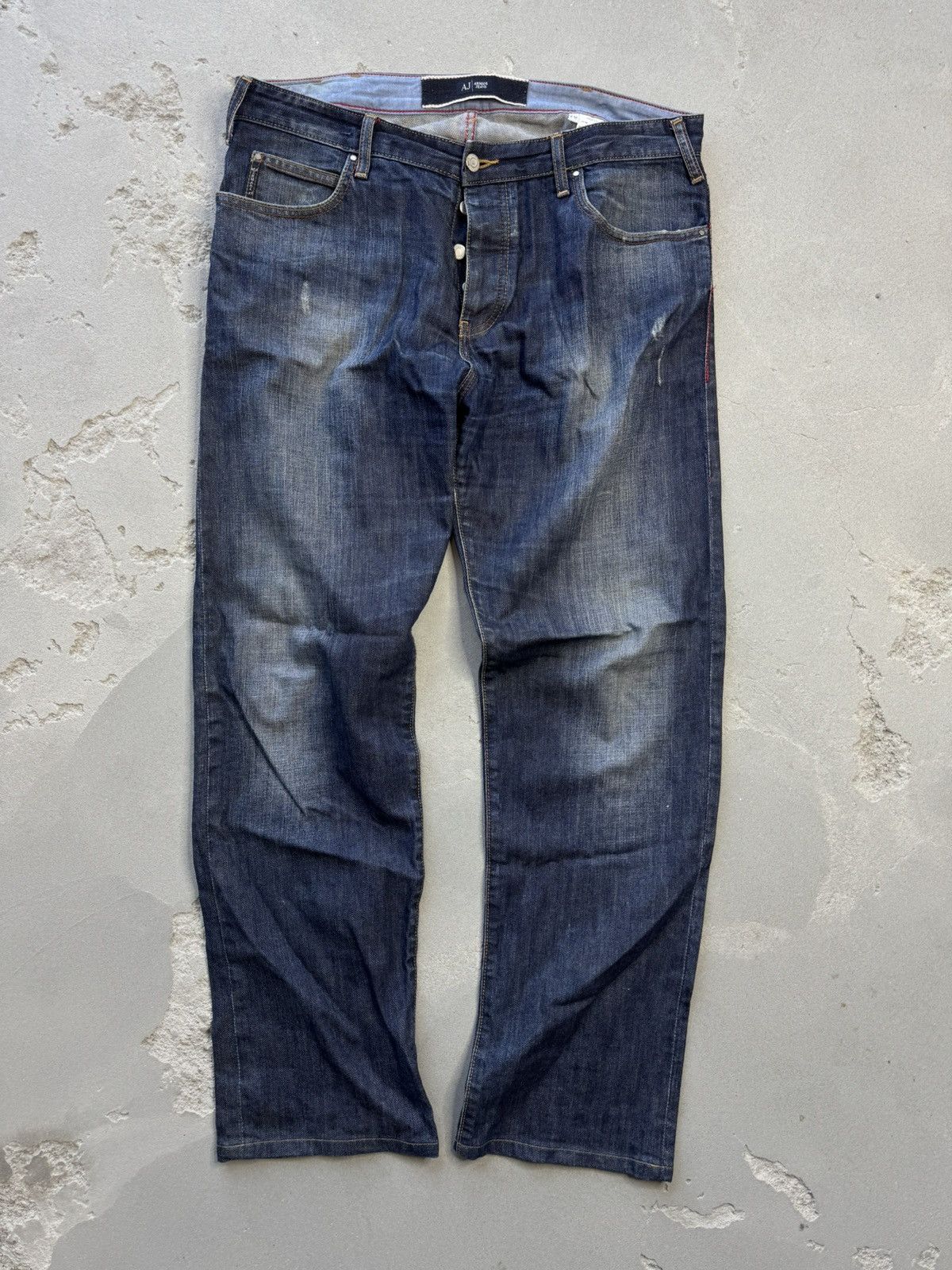 Armani × Giorgio Armani × Vintage Armani Jeans Vintage Denim Jeans Pants 00s Size US 34 / EU 50 - 3 Thumbnail